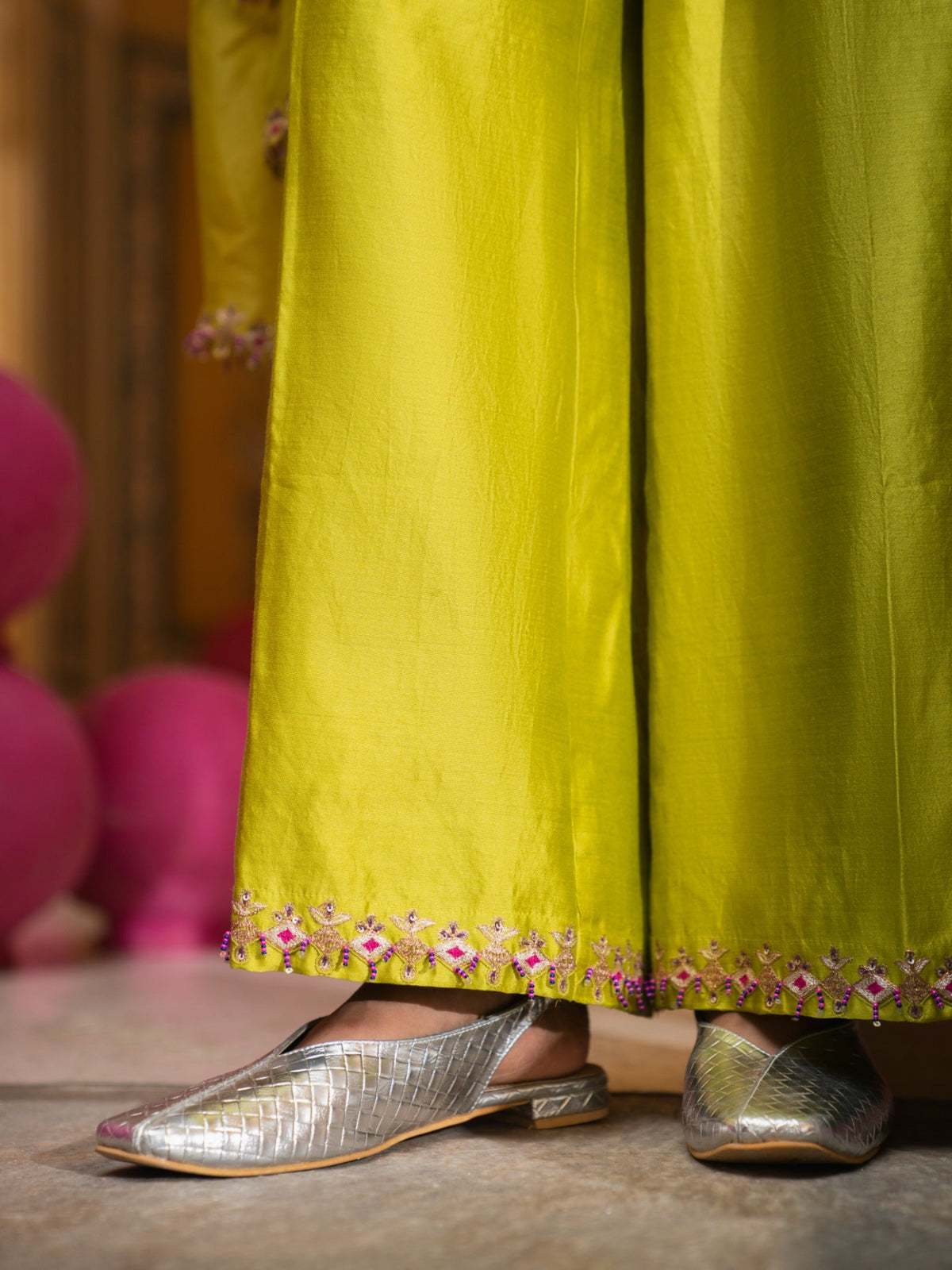 Long panel kurta set