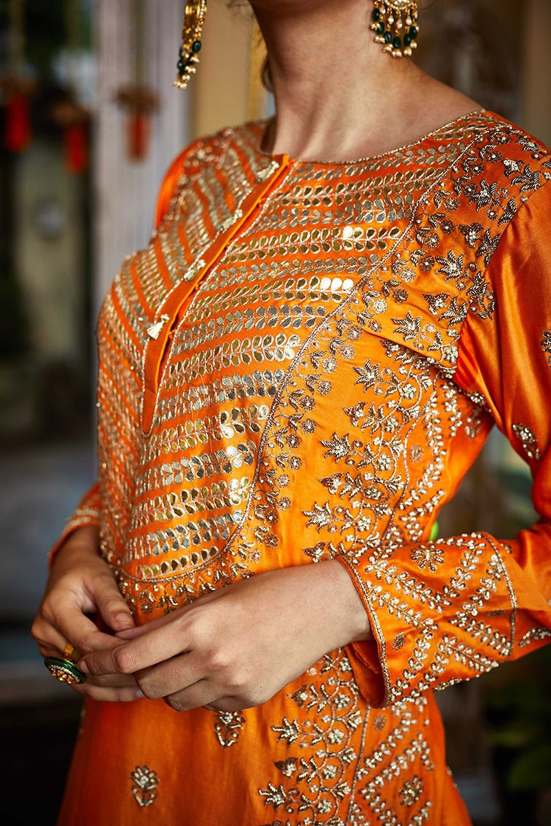 embroidered sharara set