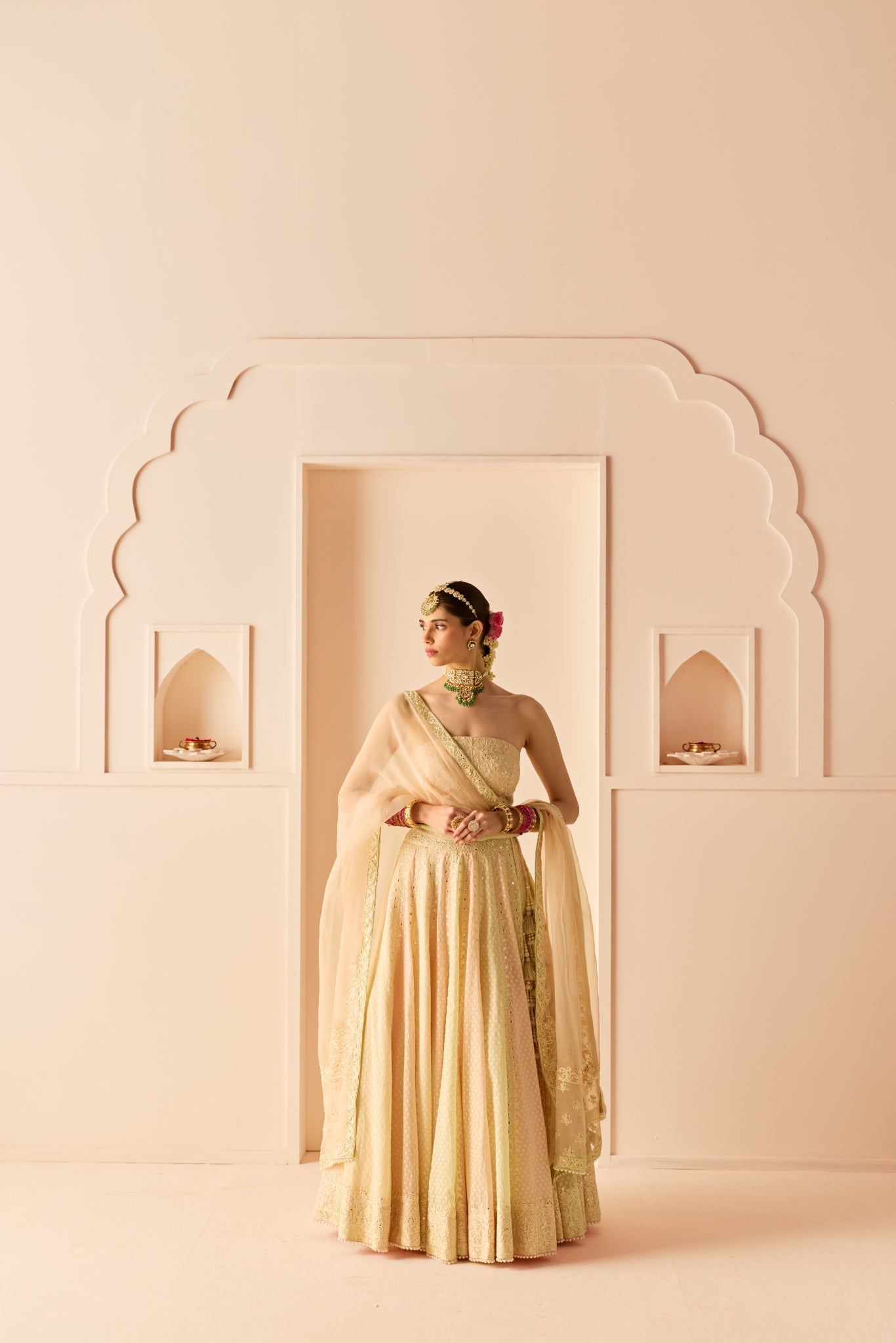 UMAIZA - CARNATION PINK LEHENGA WITH BLOUSE AND DUPATTA