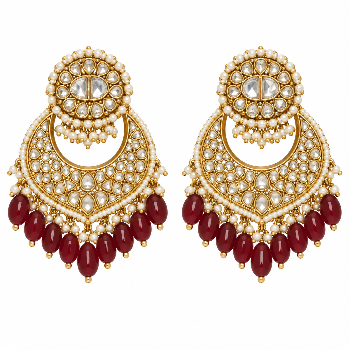 Kundan Choker Necklace Set with Chandbali Earrings