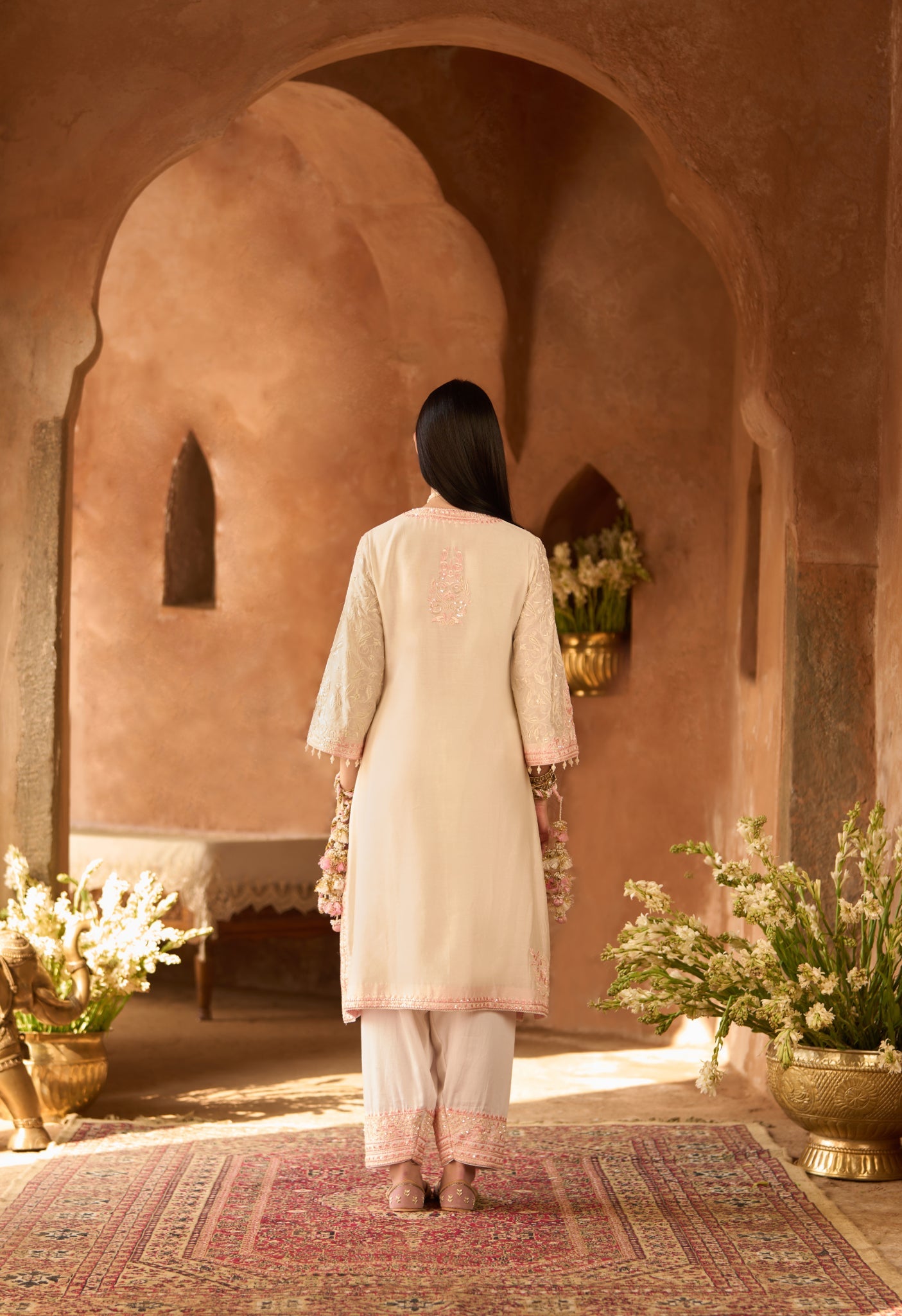 ARSHIYA - DAISY IVORY WITH PINK CHOGA WITH SALWAR