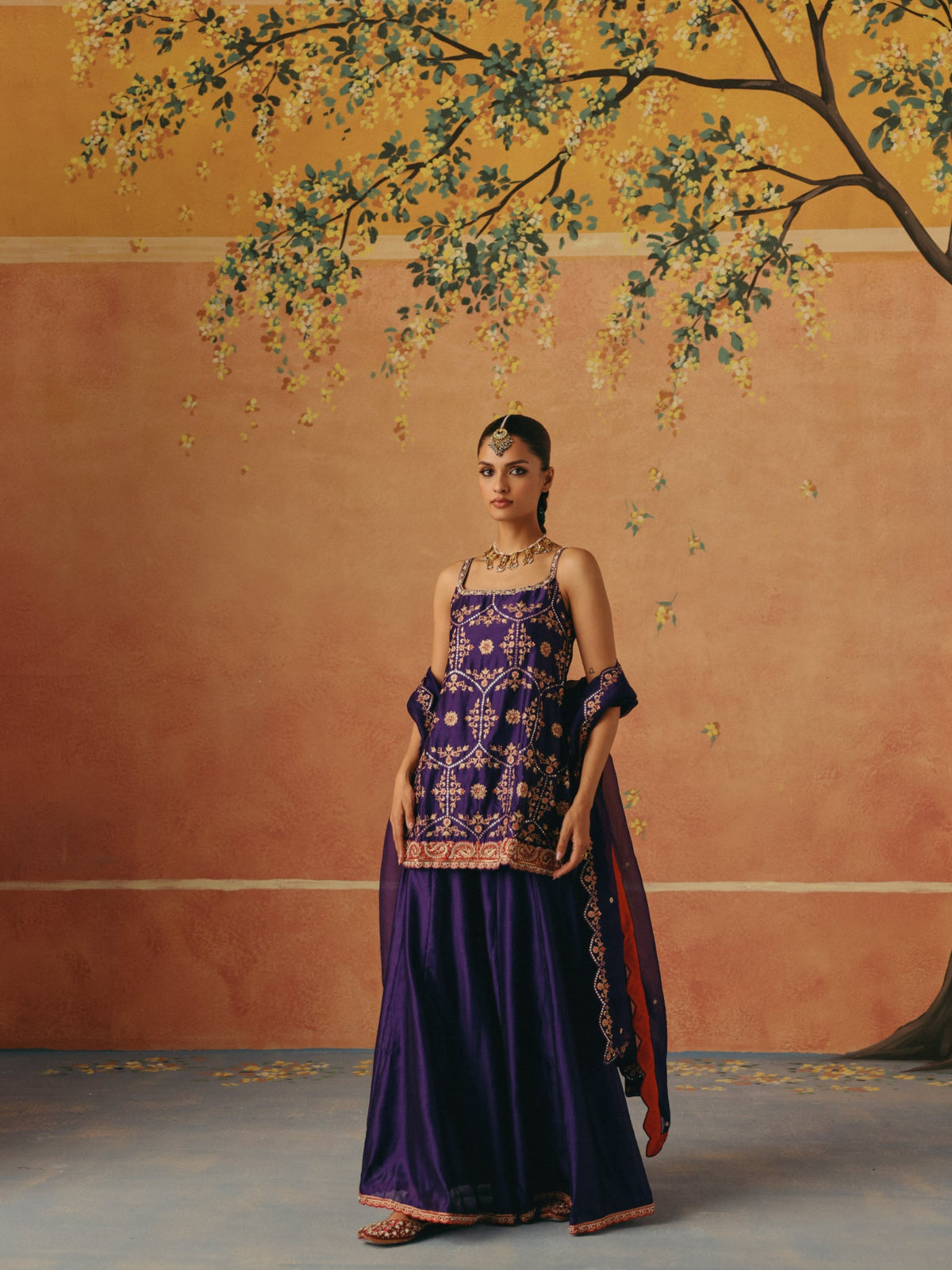 Jamun Gul Sharara Set