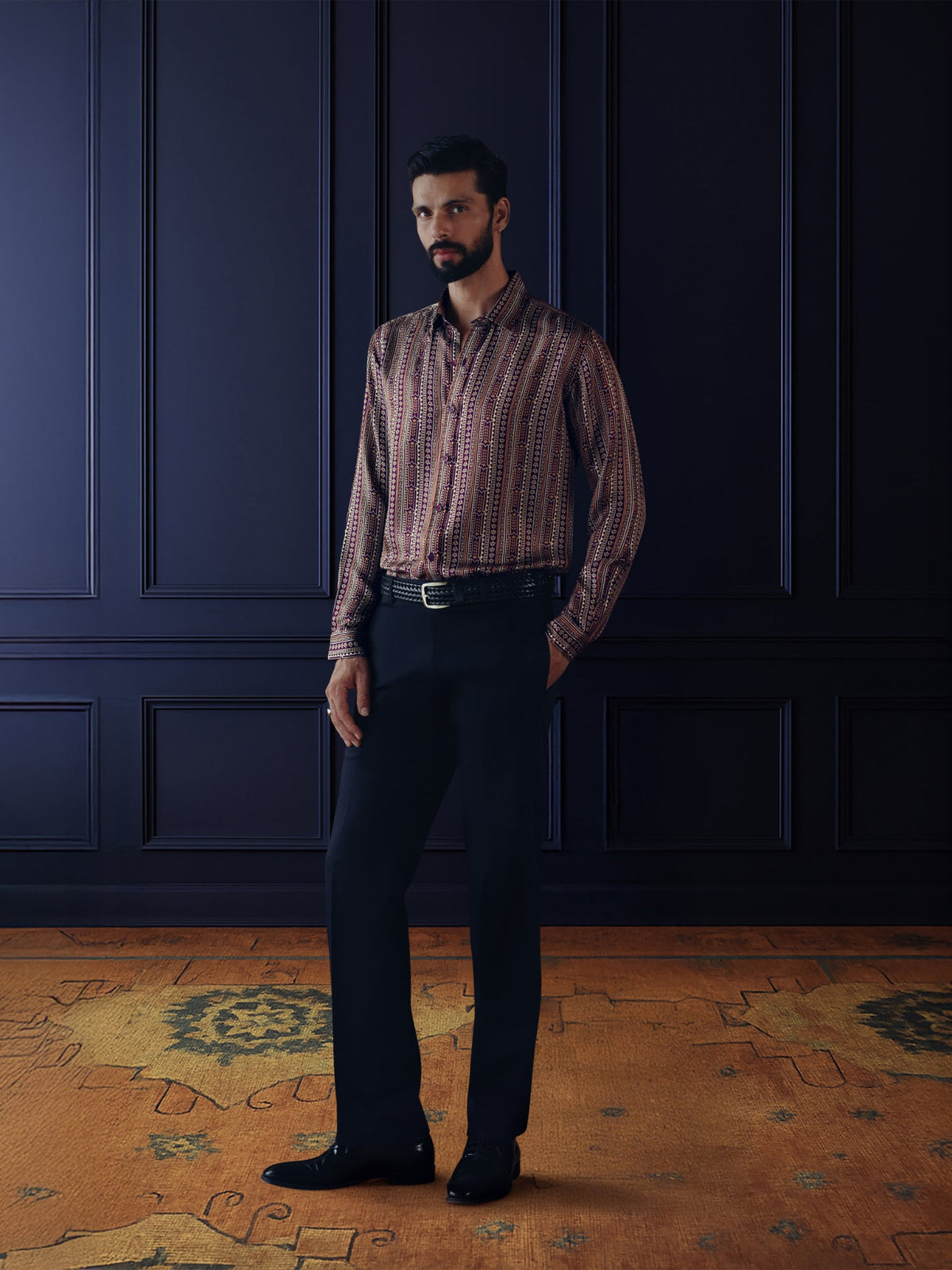PATTERNED SILK SHIRT