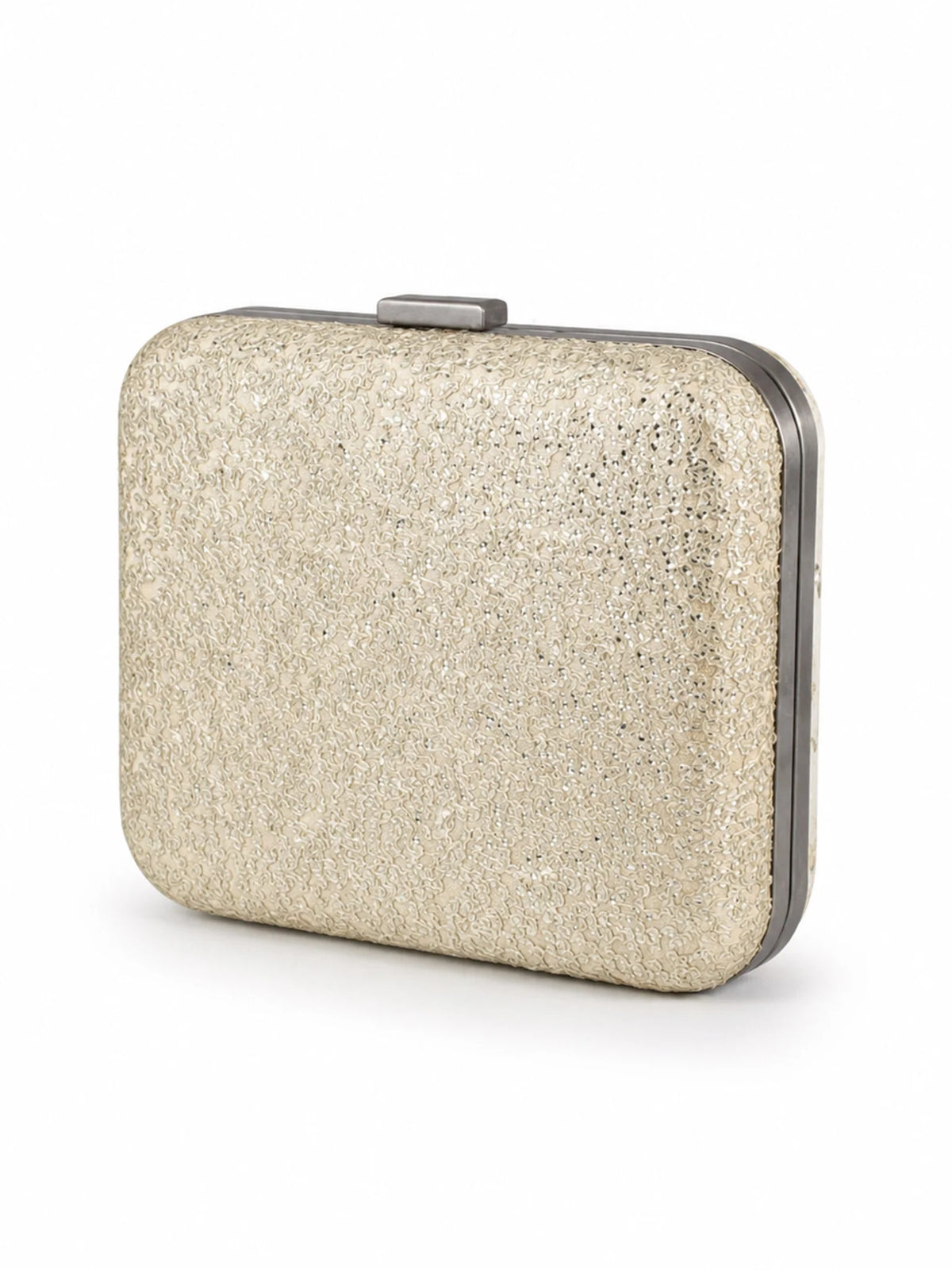 Indian Prince Portrait Embellished Clutch Bag with Gold Detail
