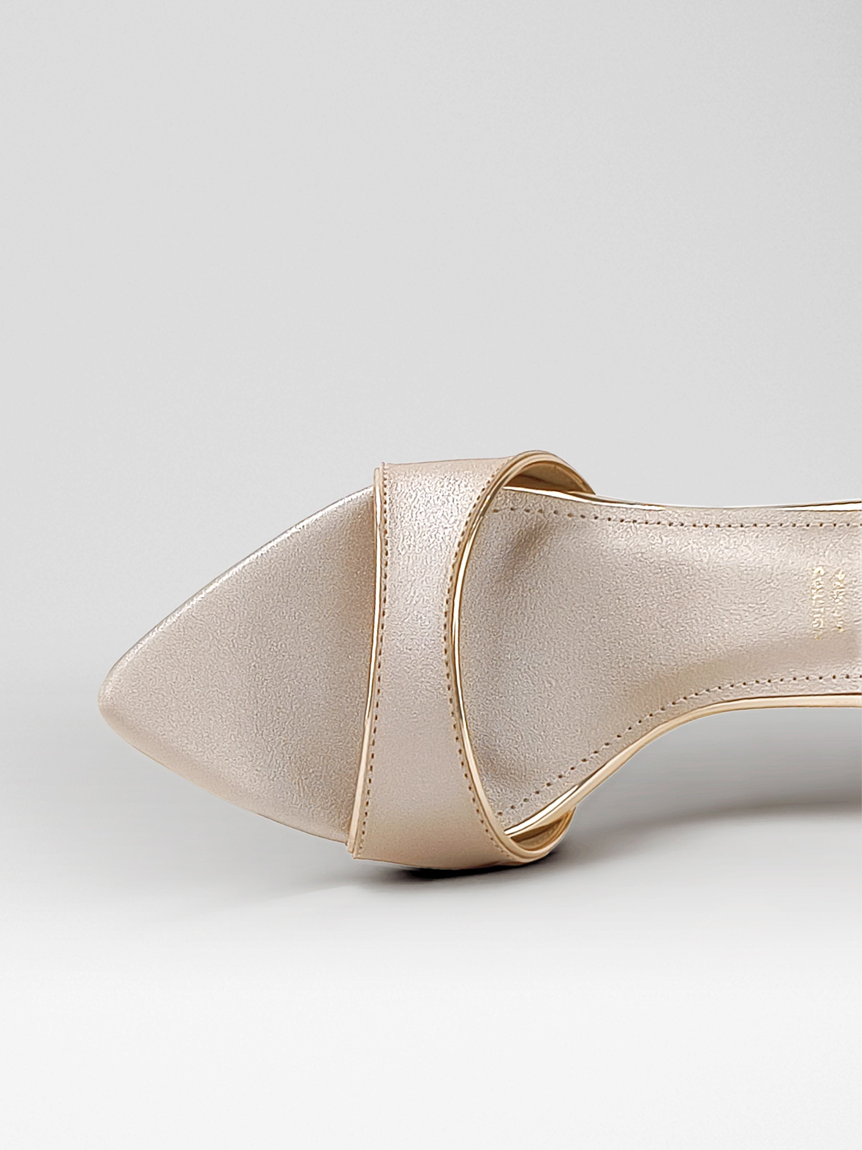 Gold heels Mule
