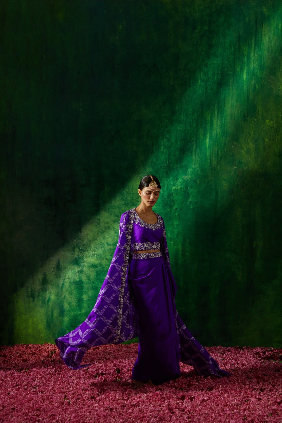 Rimjhim bandhni Cape Set