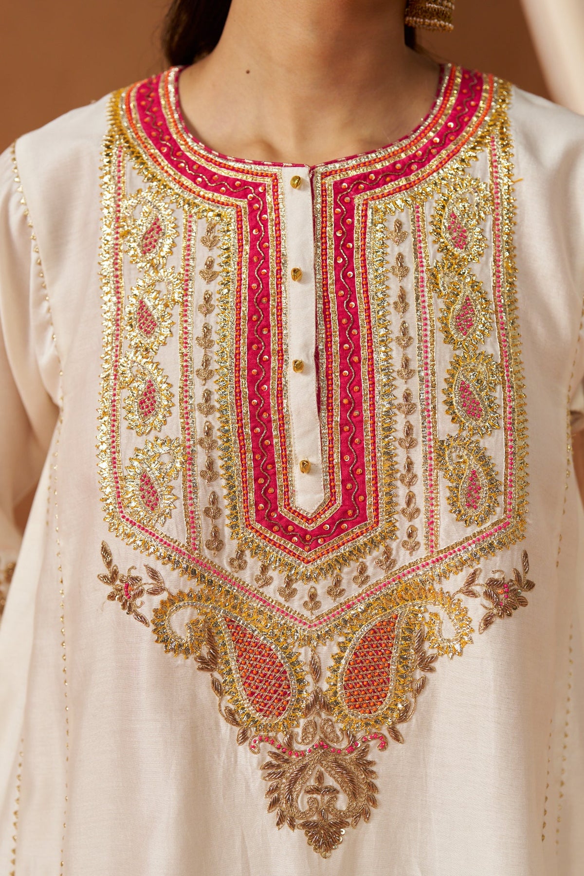 Zimal daisy ivory chauga with salwar