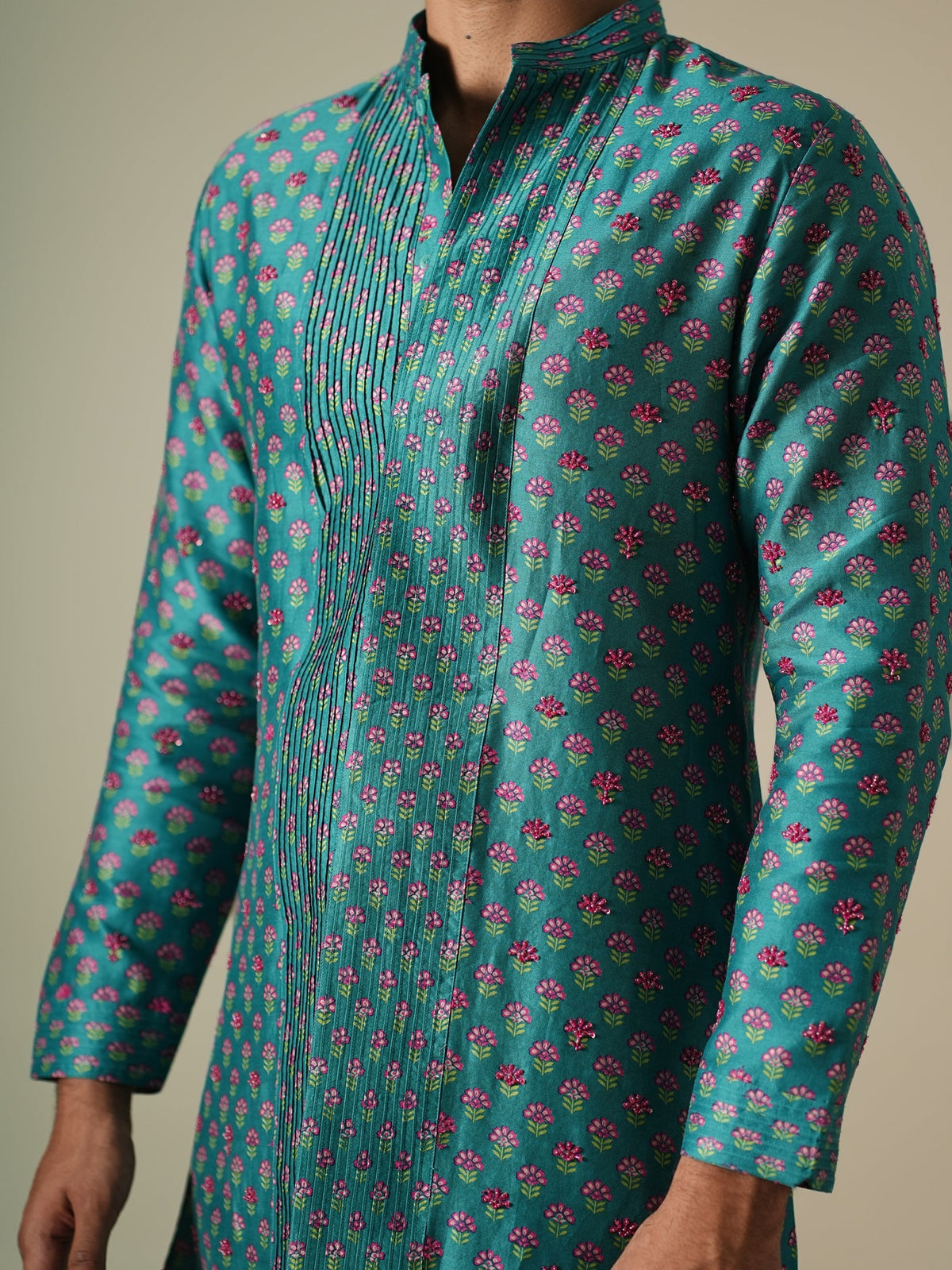 Teal Garden Kurta Set