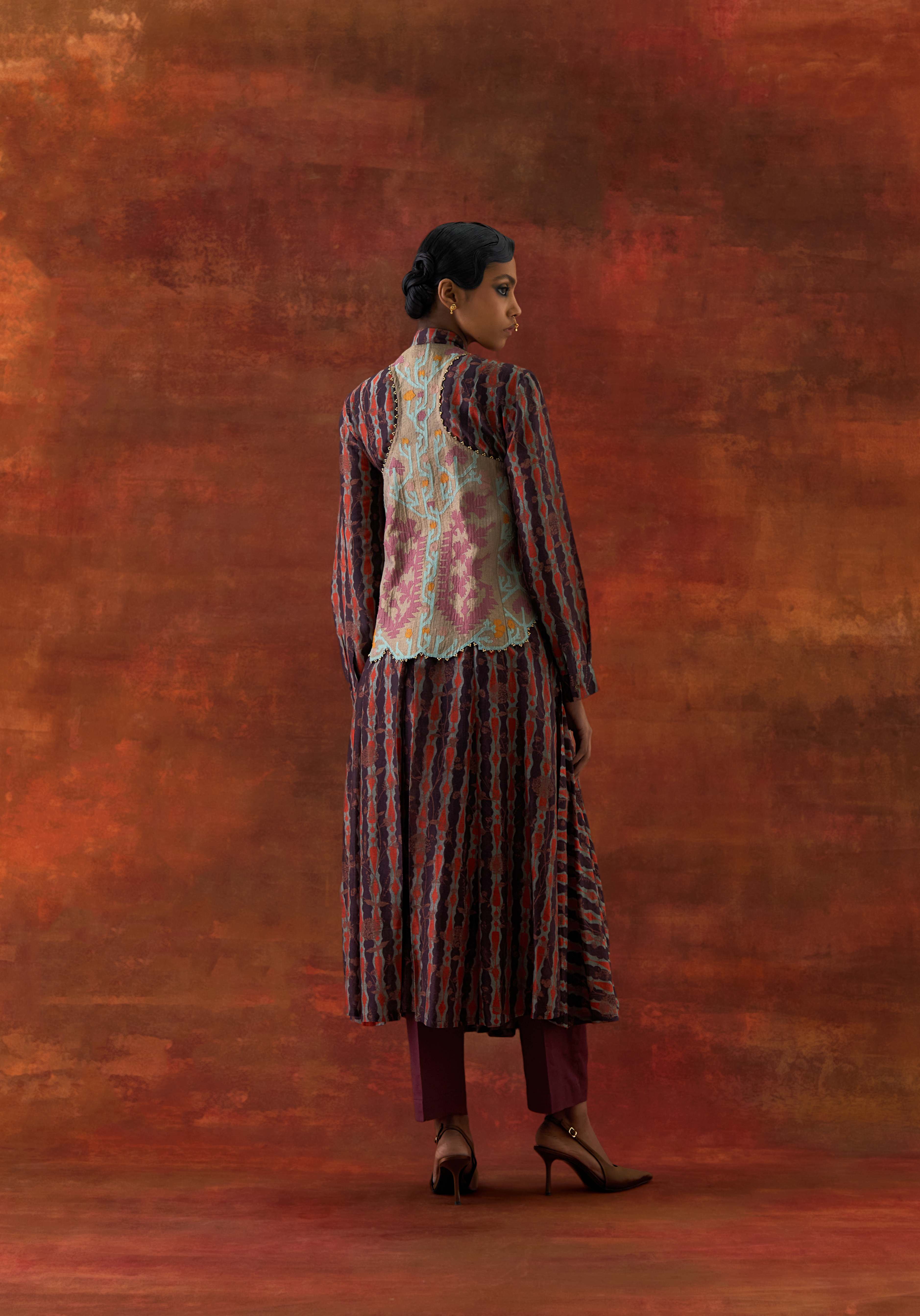 3D FLOWER RACER BACK JACKET + PRINTED CASCADE SHIRT WITH PANTS - image 5