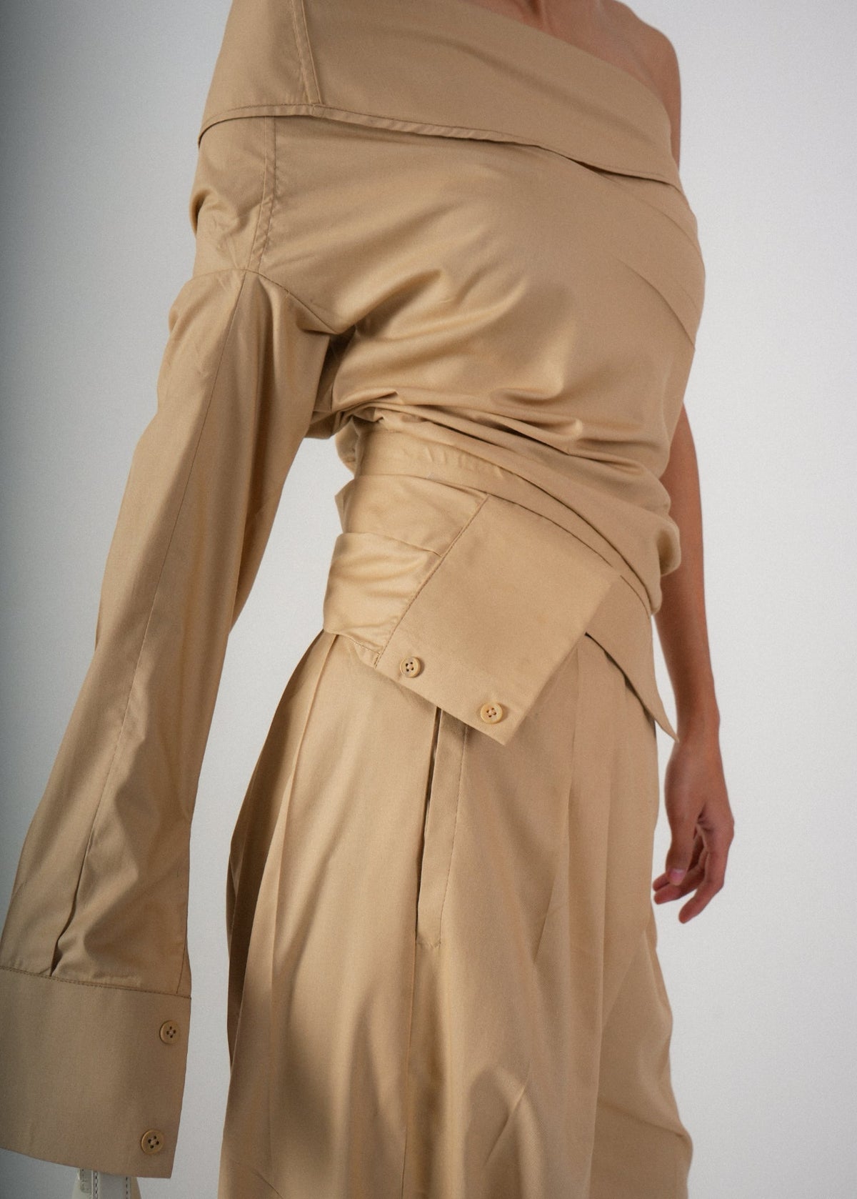 Deconstructed shirt top