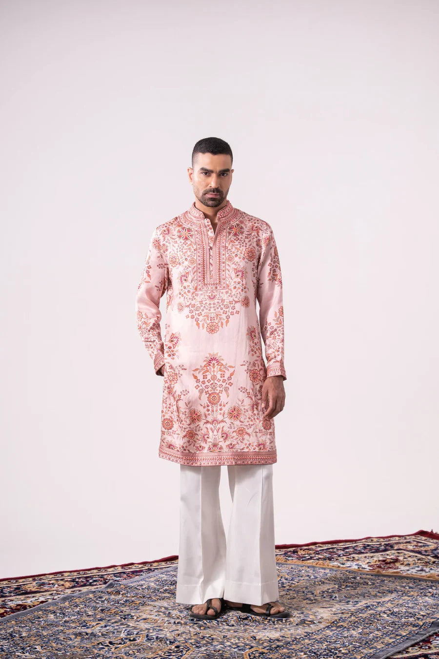 Blush Pink Floral Printed Kurta