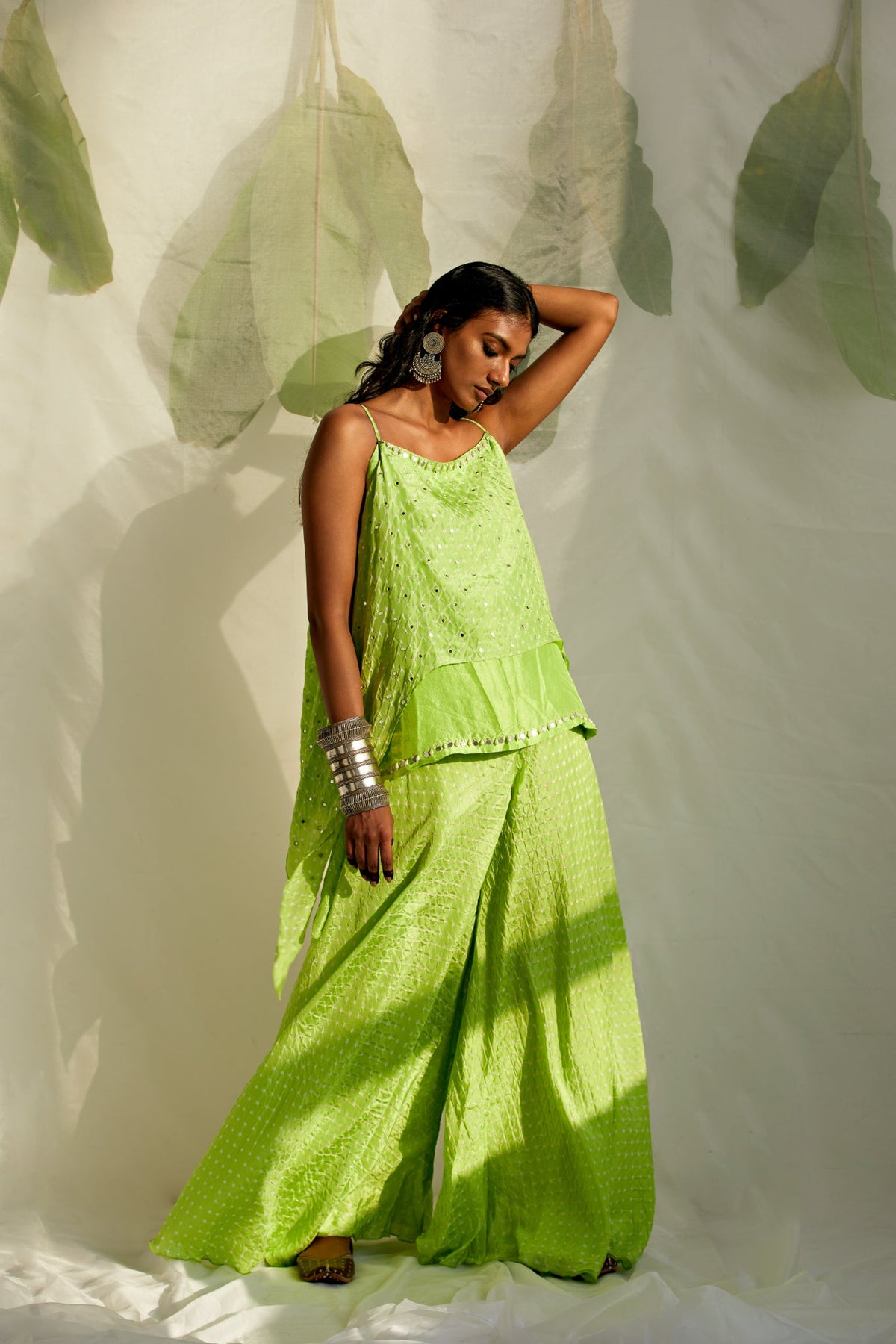 Spaghetti Bandhni sharara sets