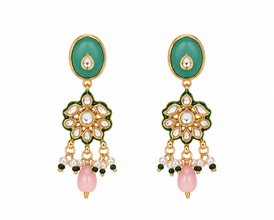 Pastel Kundan Floral Choker Set