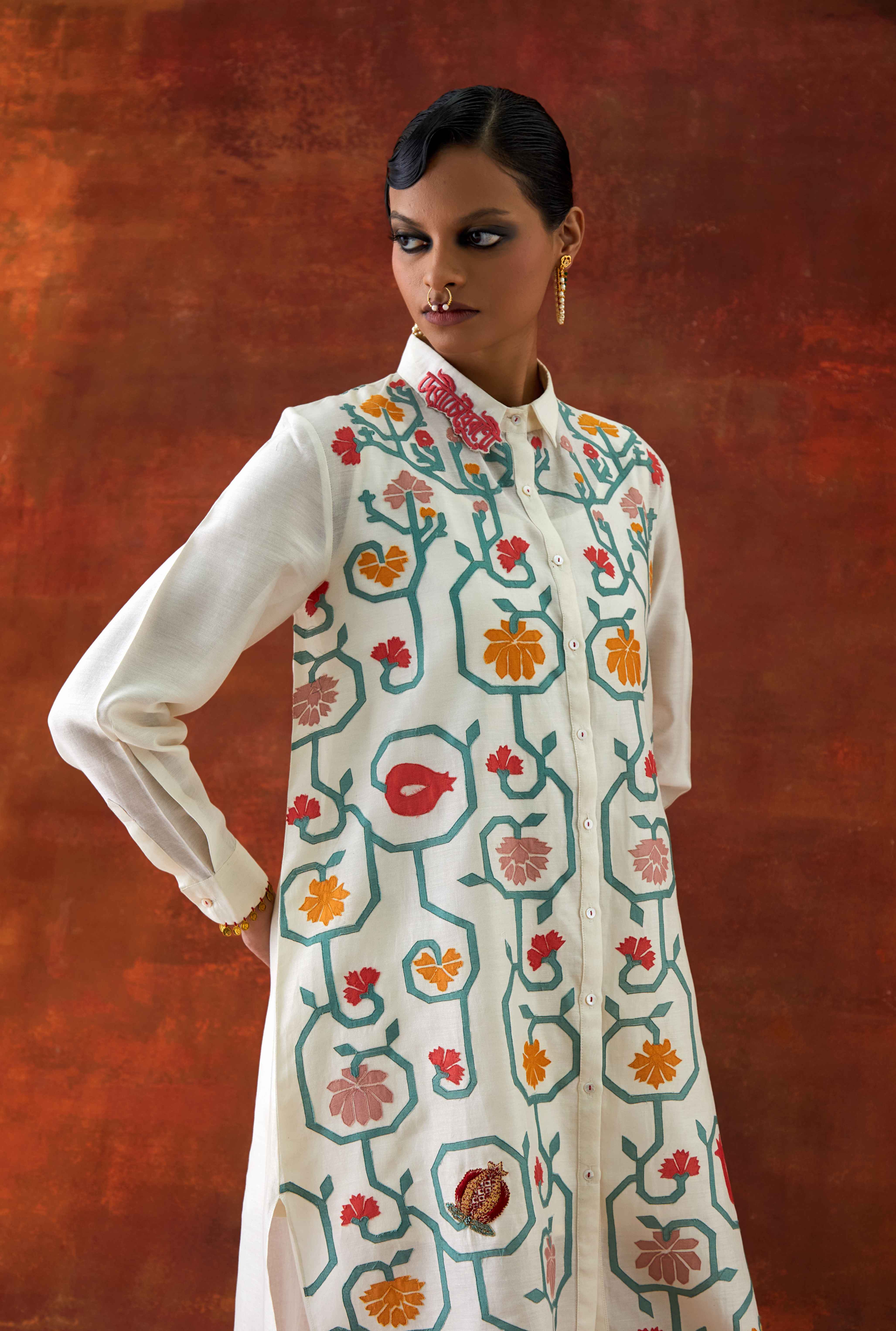 EMB SHIRT WITH INNER AND PANTS - image 5