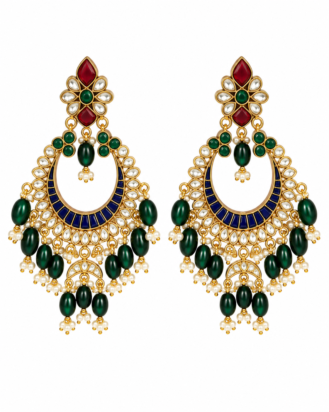 Multicolor Kundan Choker Necklace Set