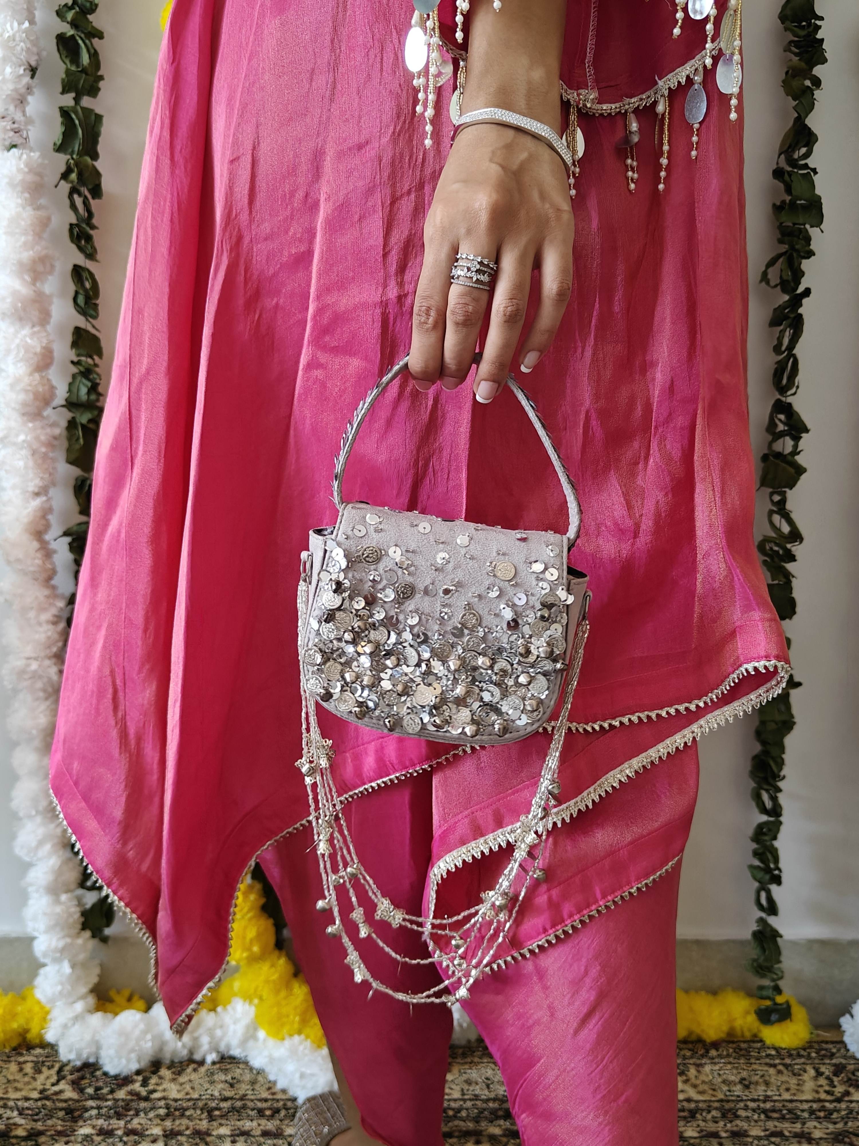 Silver Charm Bag
