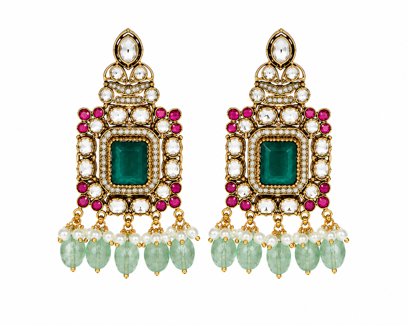 Emerald Kundan Choker Set