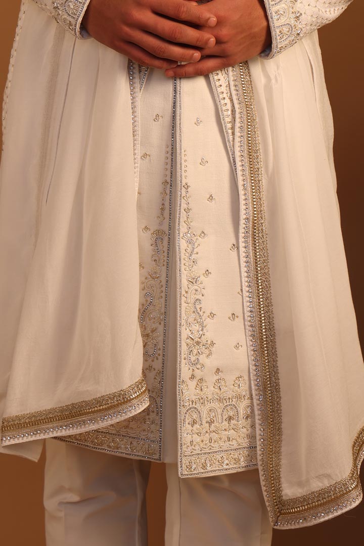 Image of Gardernia White Sherwani