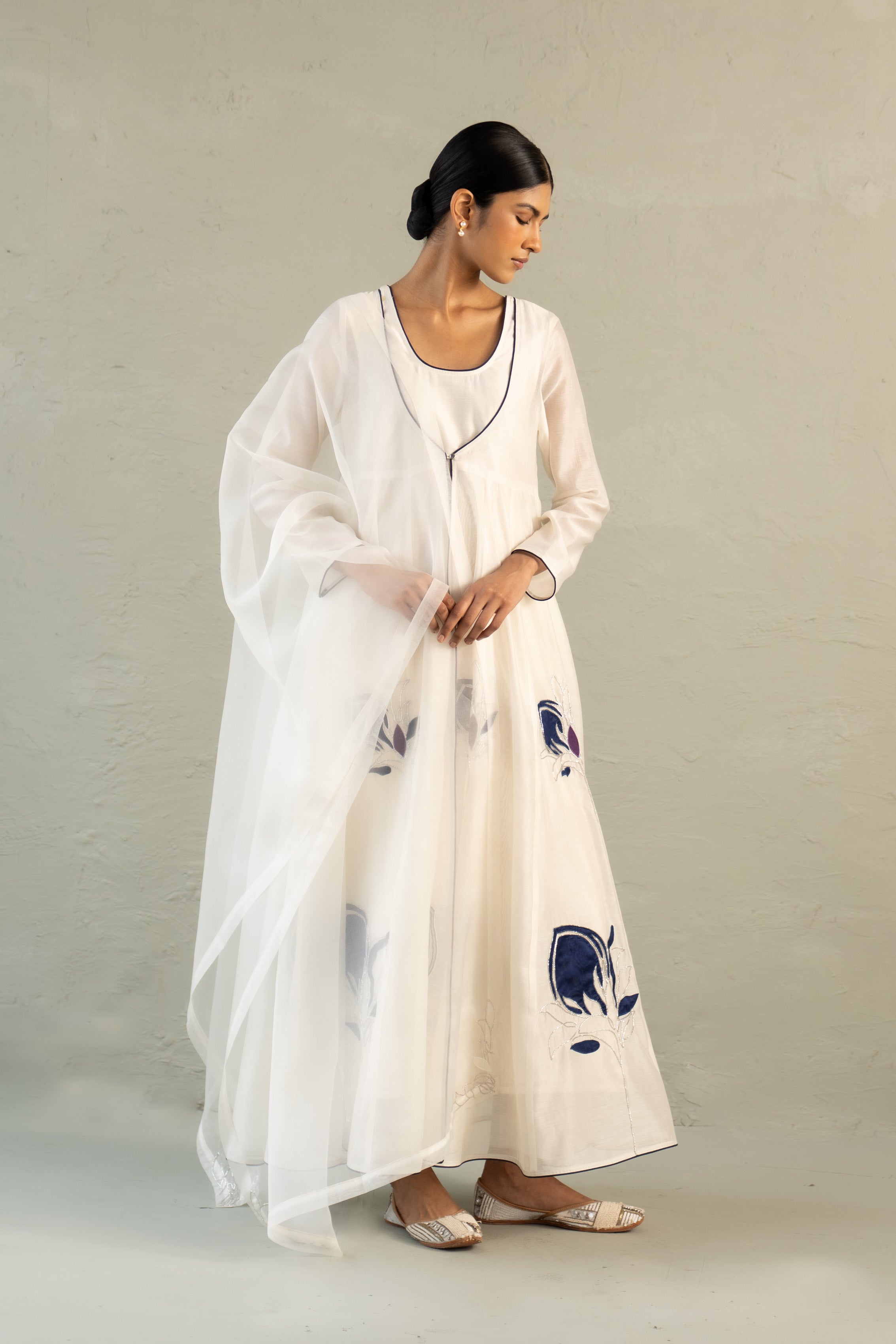 Blue Edit long dress/anarkali