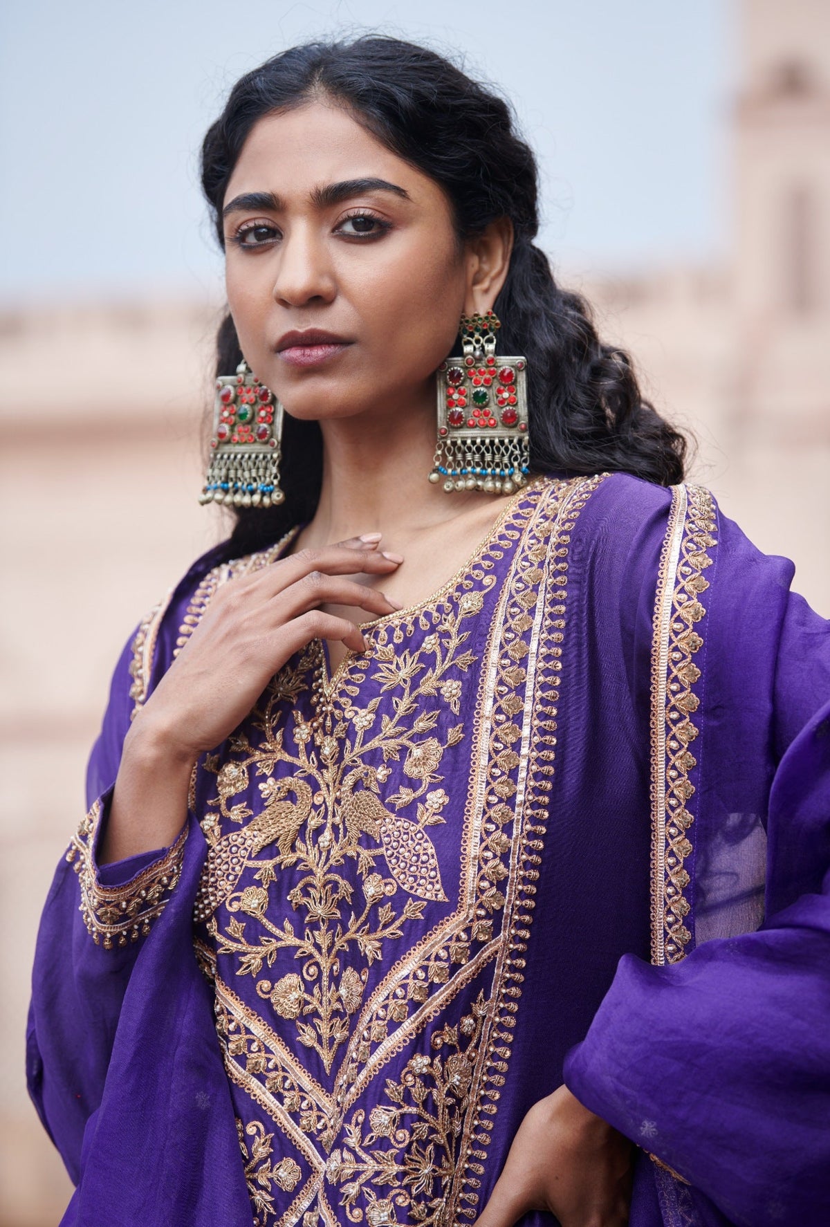 peacock signature sharara set