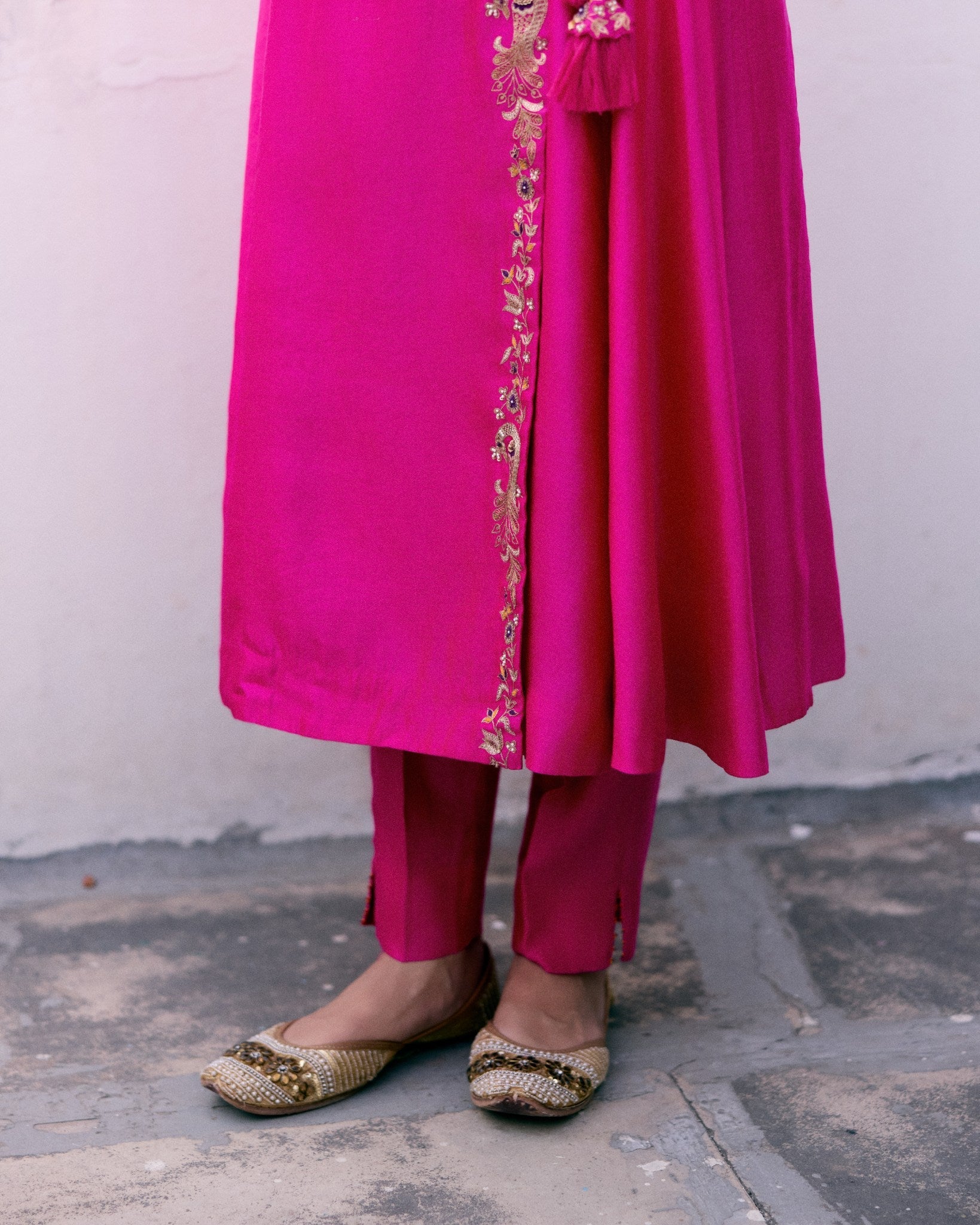 Peacock Bandhani Angrakha
