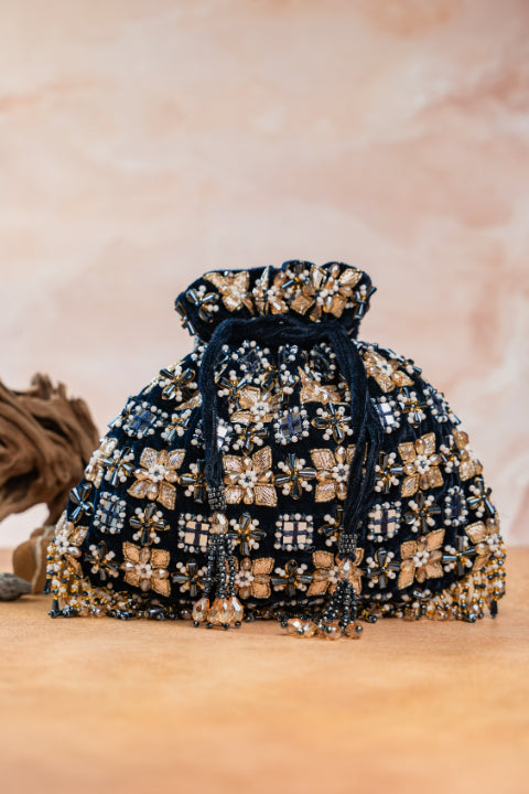 Floral Trellis Navy