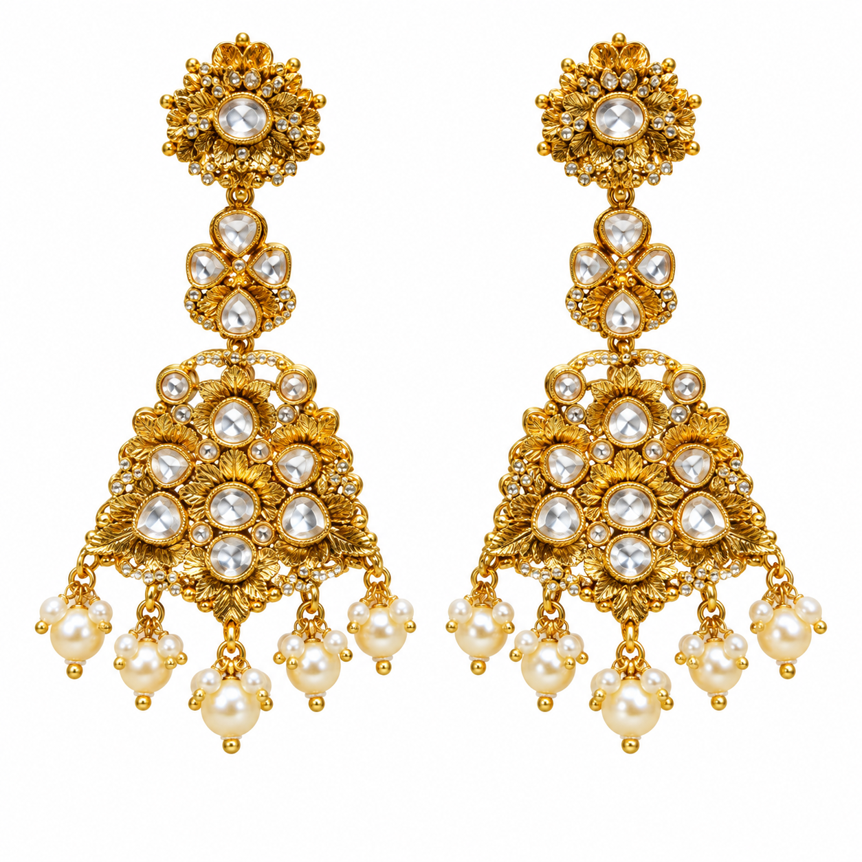 Pearl Kundan Choker Necklace Set