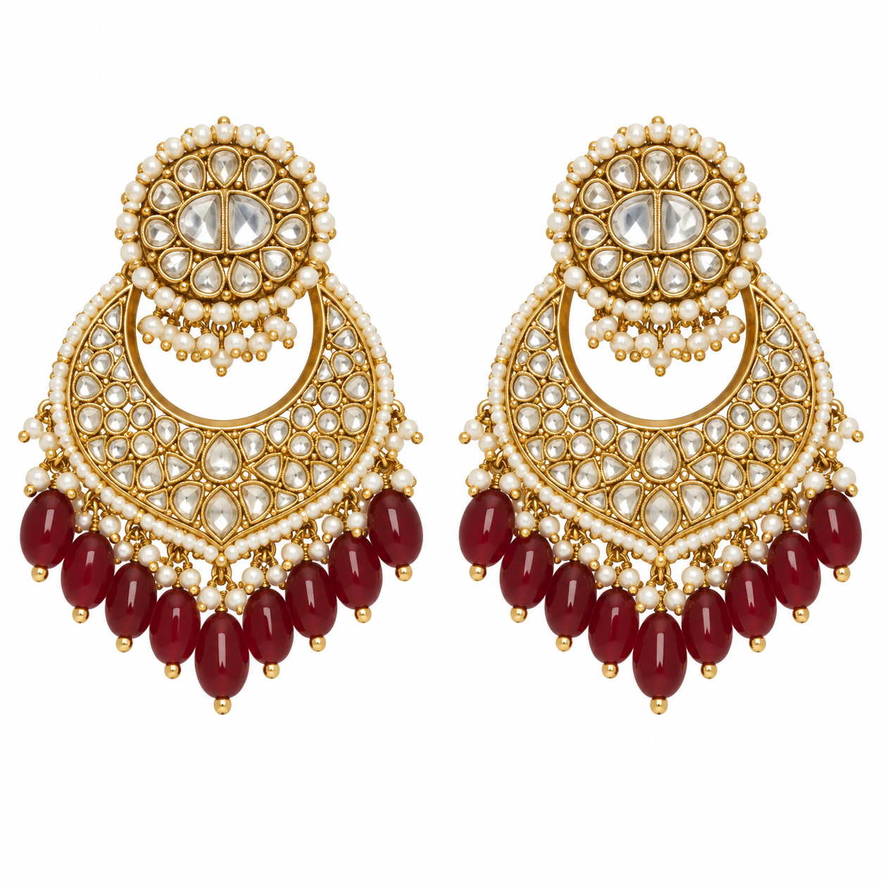 Kundan Choker Necklace Set with Chandbali Earrings