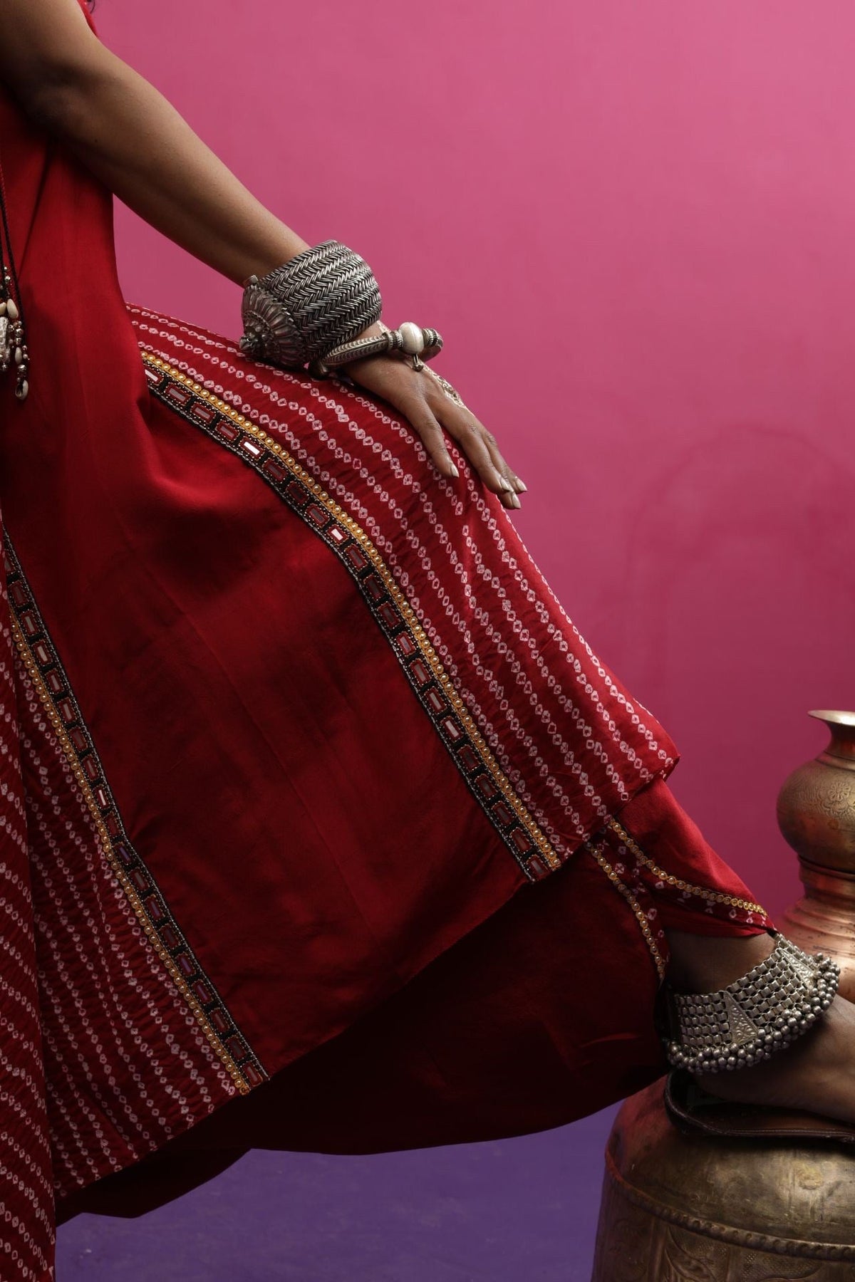 Mangalya asymmetrical cape set