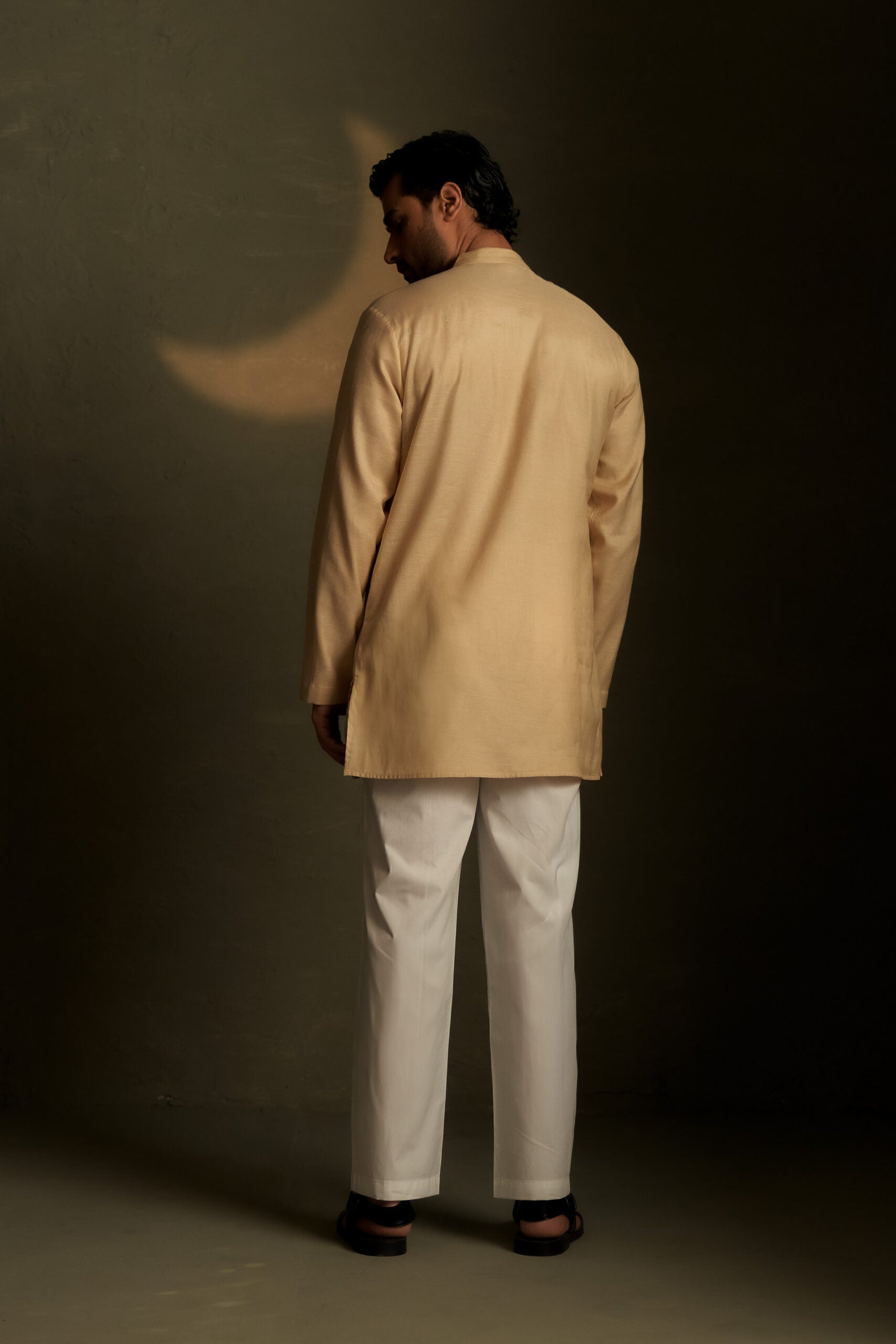 Golden Beige Long Kurta Set