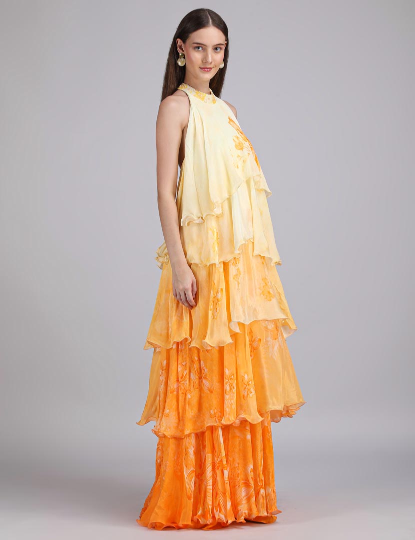 Ombre Herbs Flora Haze layered dress