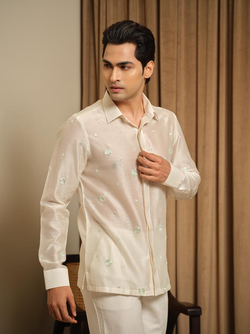 Mint Polka Party Shirt