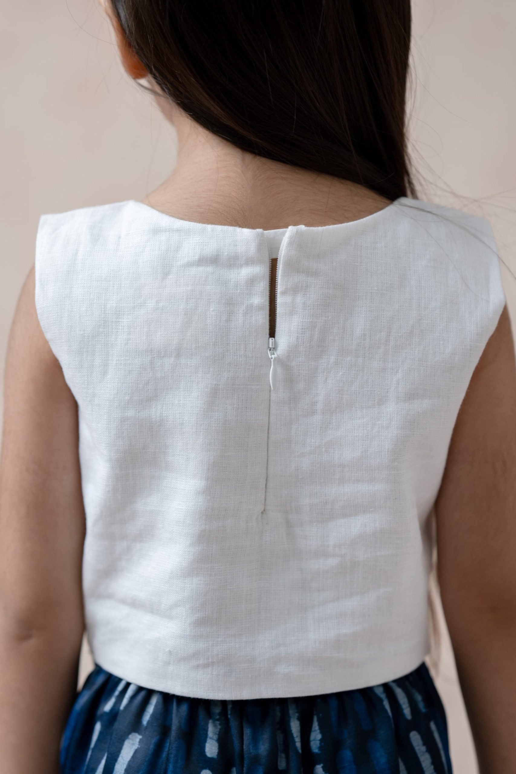 Crop top with pleated palazzo pants