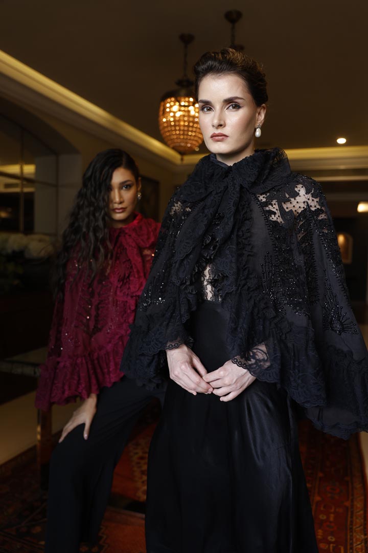 black kiara cape