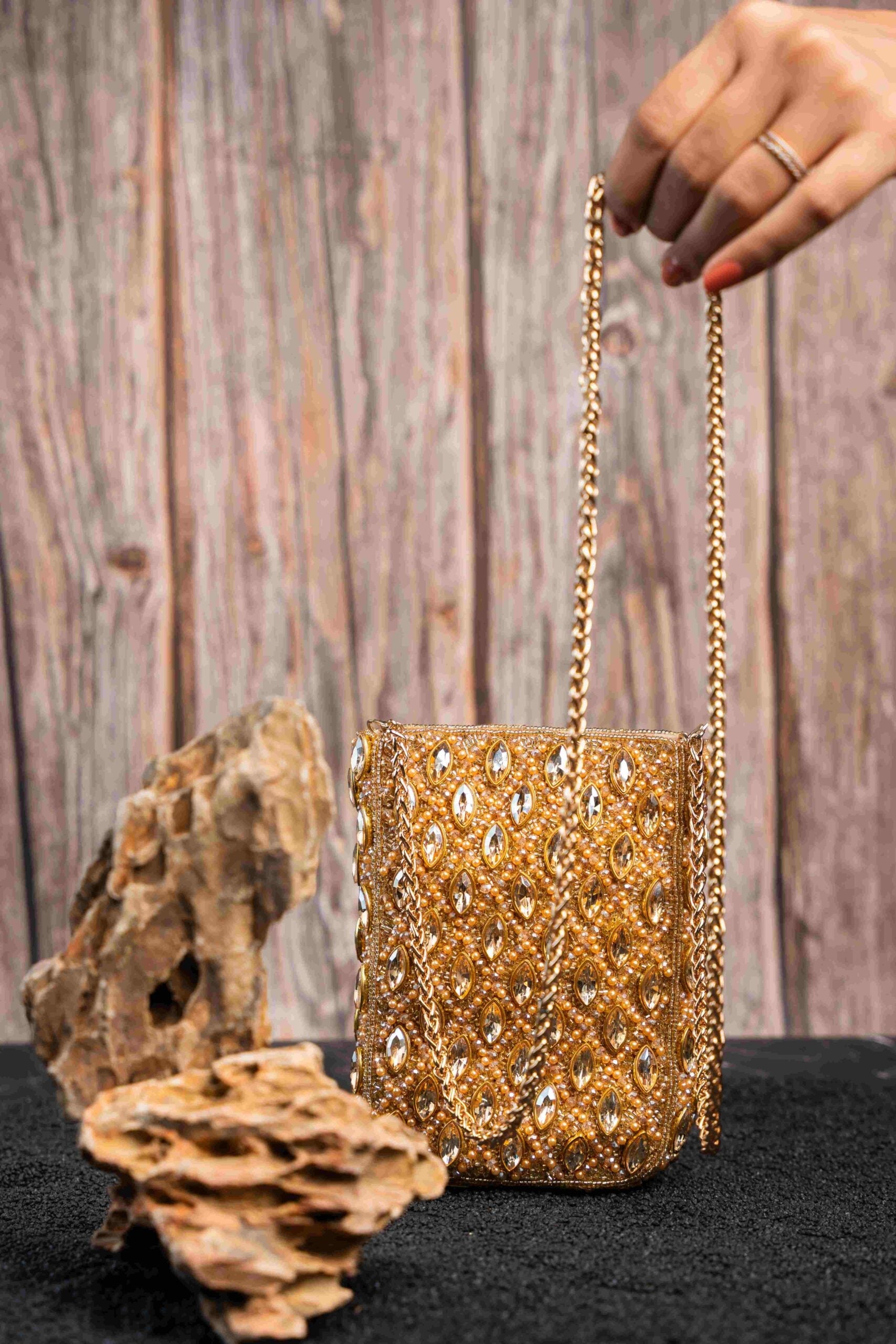 Water Crystal Trendy Armour Gold