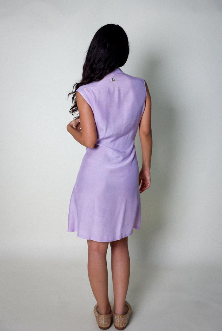 Sleeveless Pintucked Dress