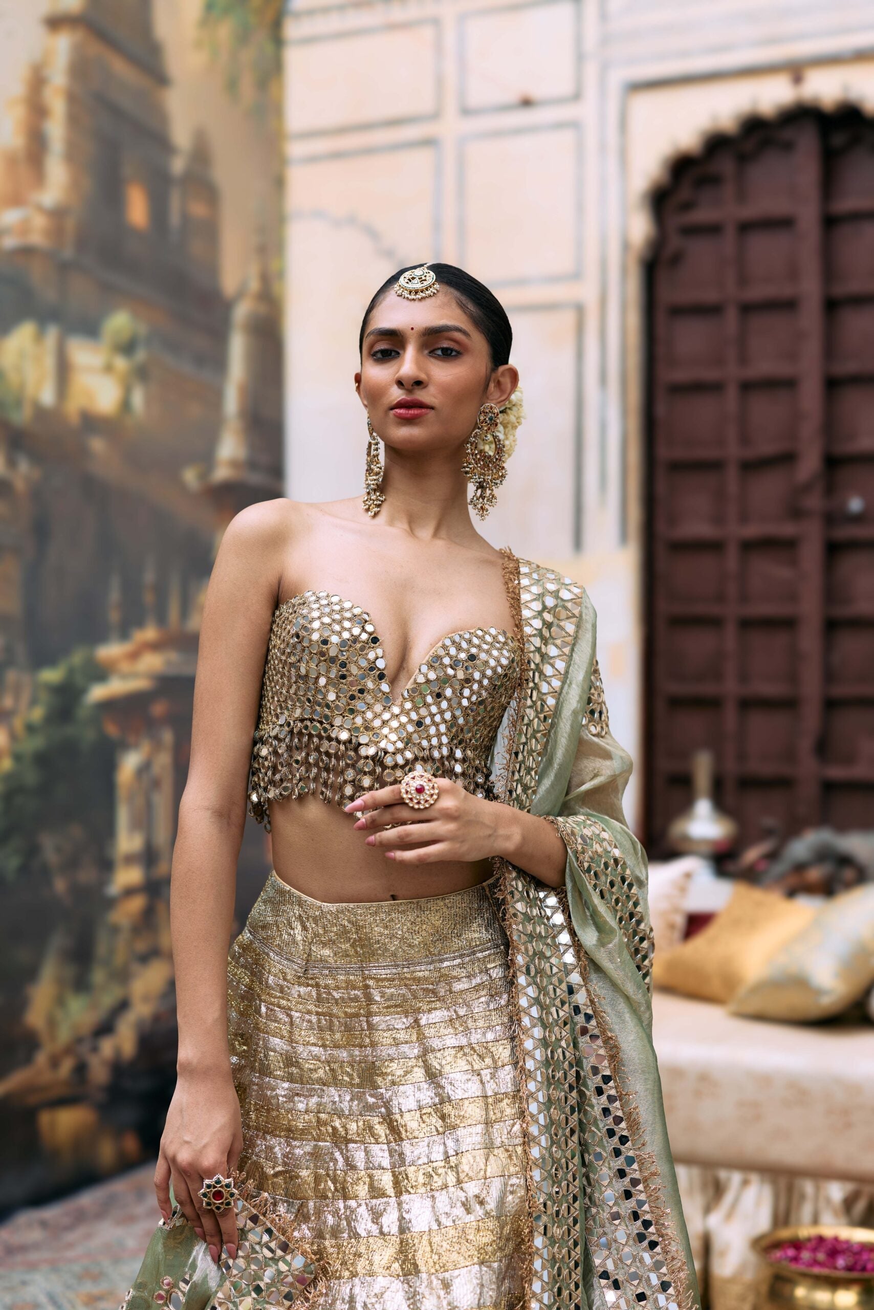 Kiran Sona Chandi Lehenga Set