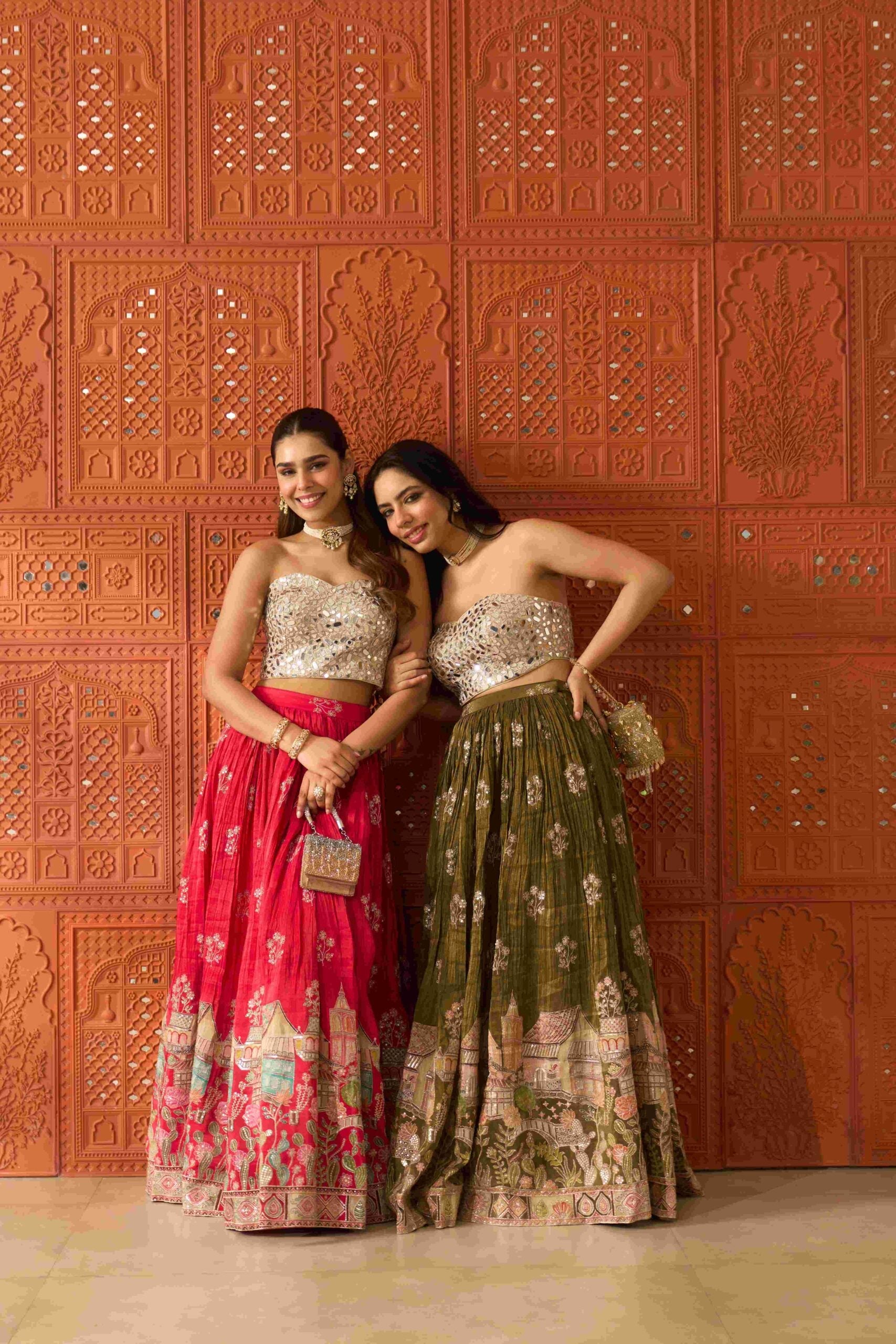 Sheesh Mahal Pink Skirt Set