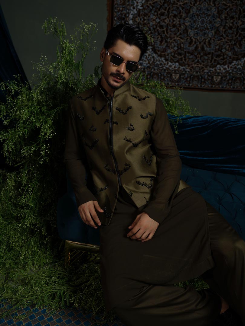 Olive Zipper Bundi only