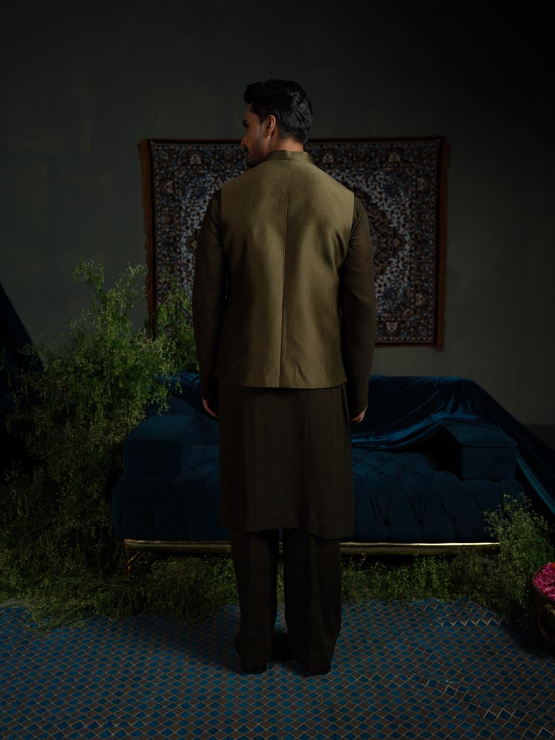 Olive Zipper Bundi set