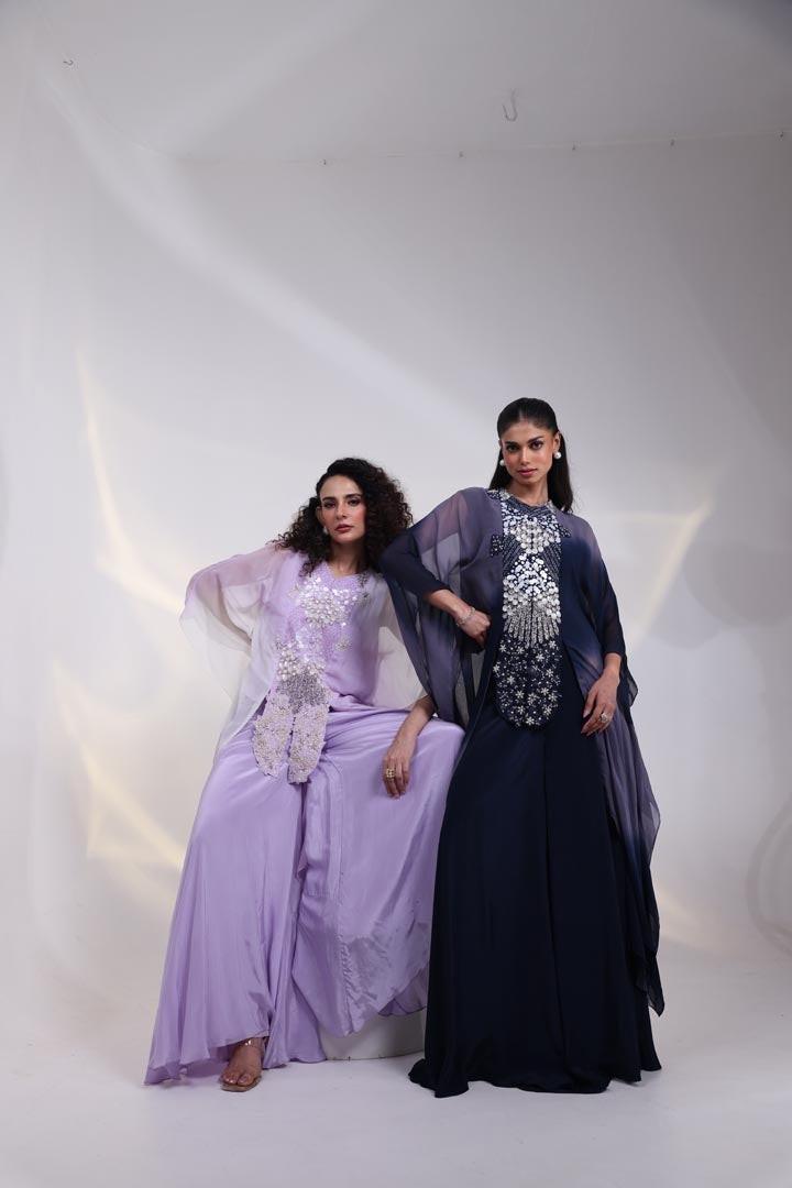 Palm Springs Shaded Kaftan Set AAD221NAVYGREY