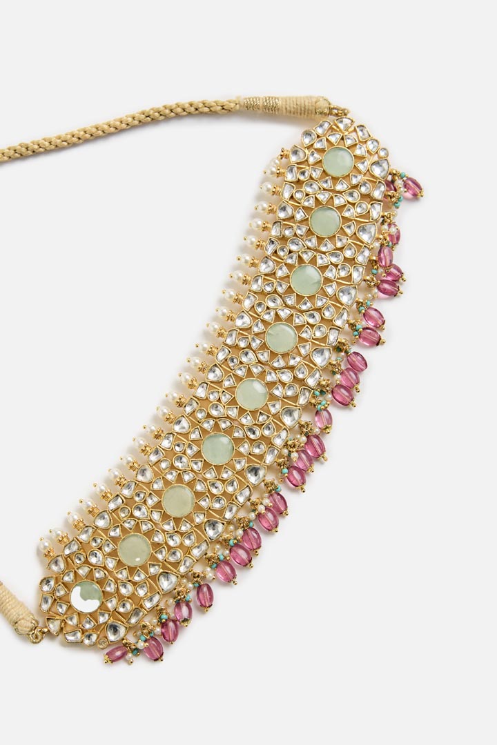 Kundan & Beaded Bridal Choker Set