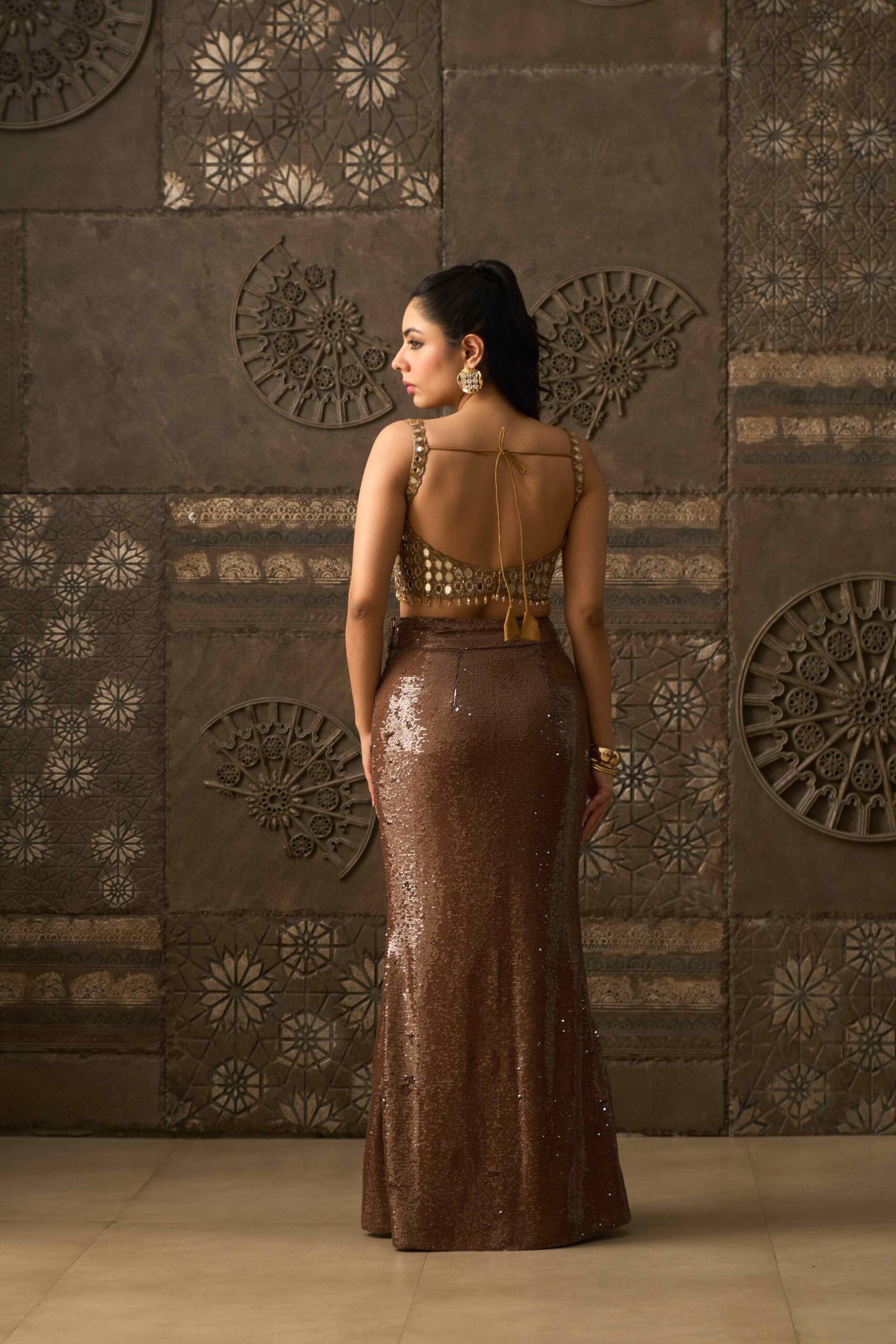 Ziya Bronze Saree