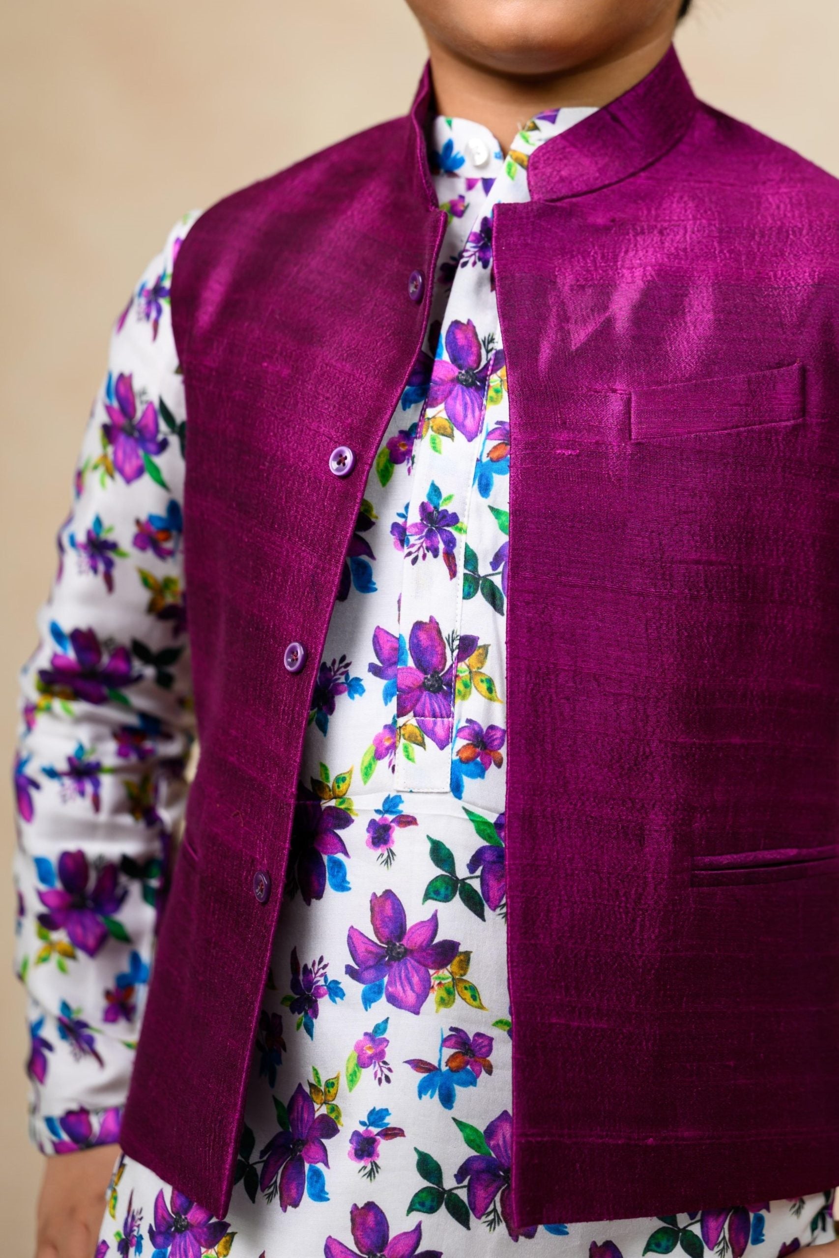 Pure silk bandi kurta set