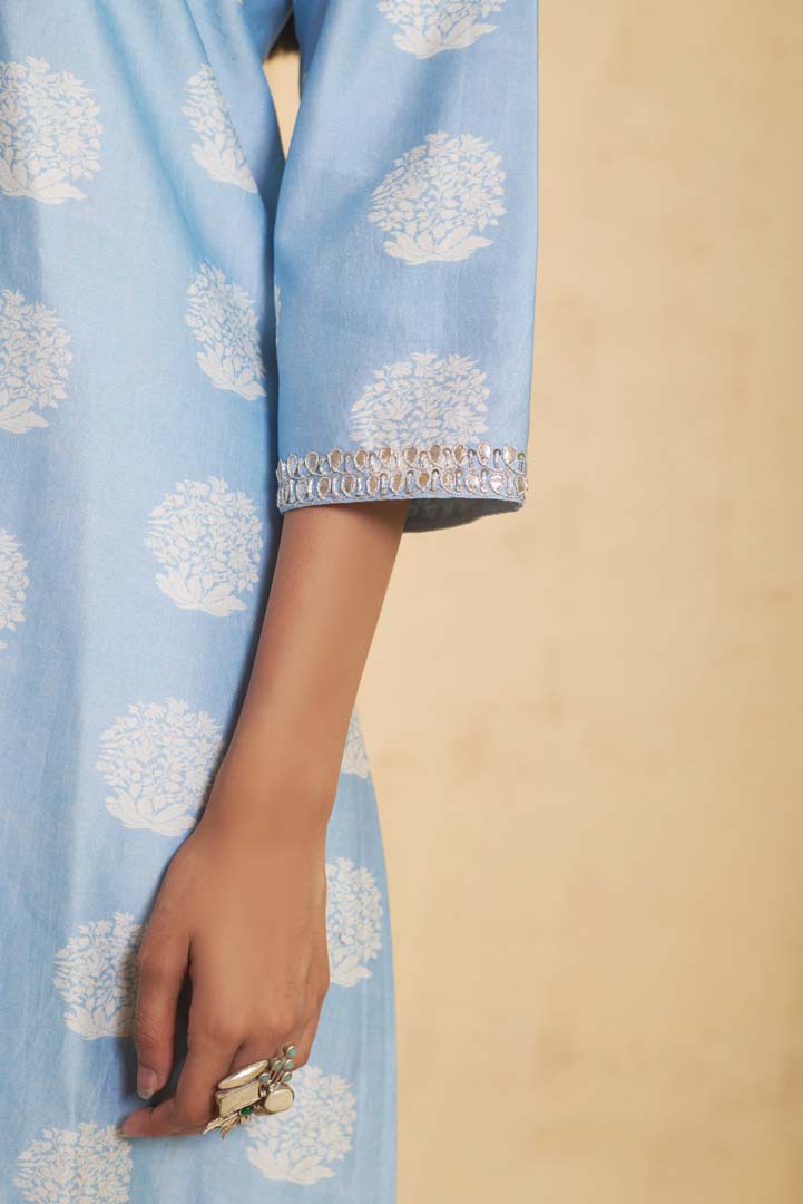 Hand Embroidered Marori work Kurta with pant