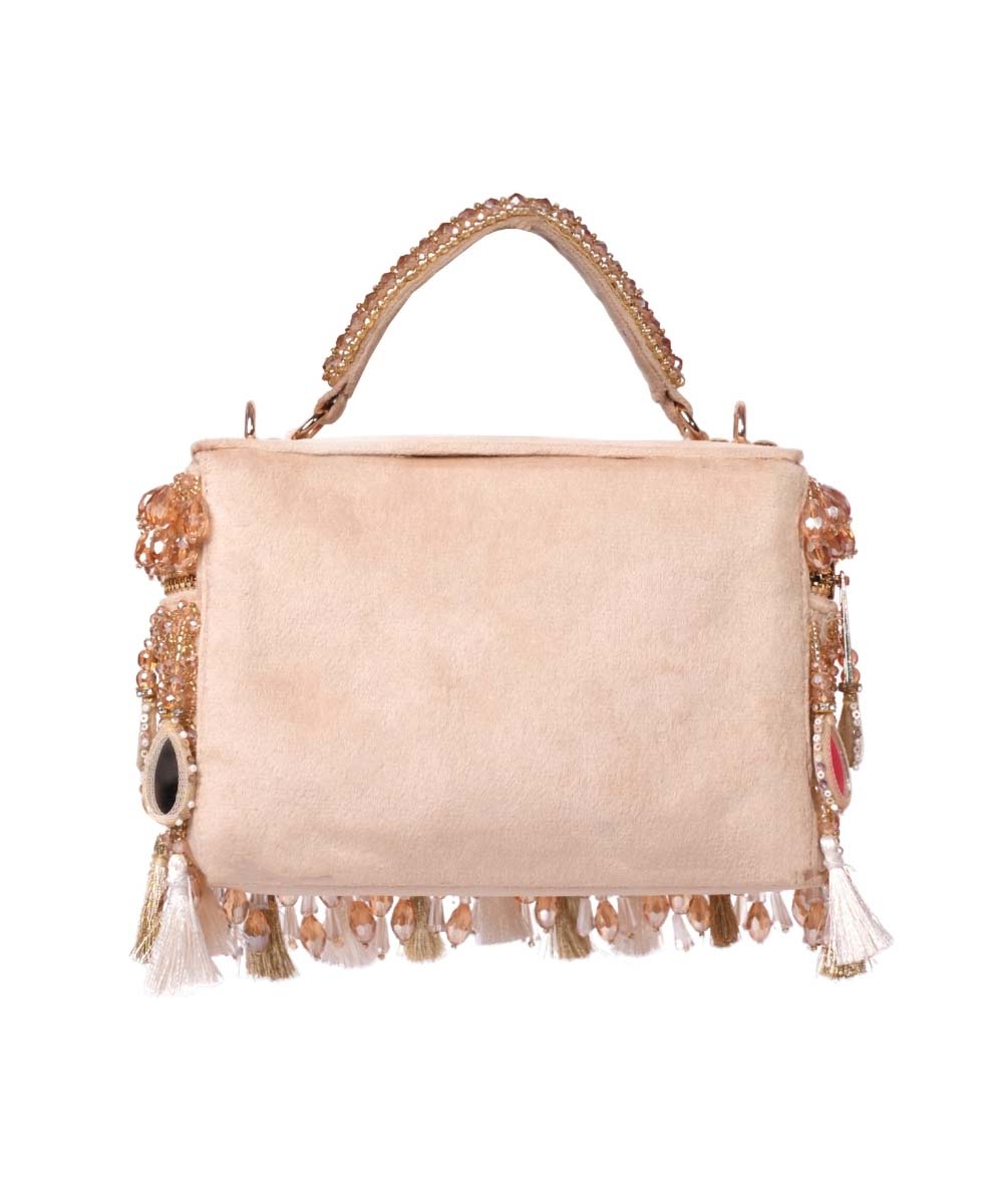 Mirage Gold Mirrorwork Embellished Vanity Bag