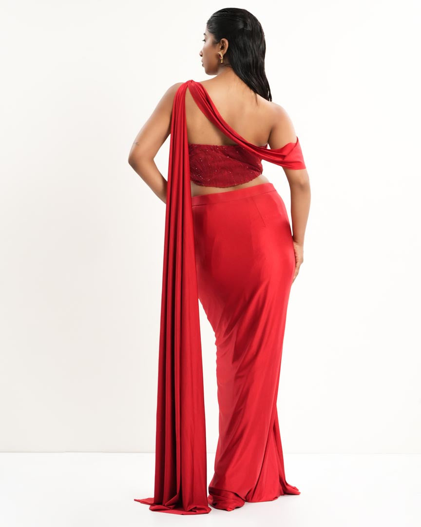 Red Glare Saree