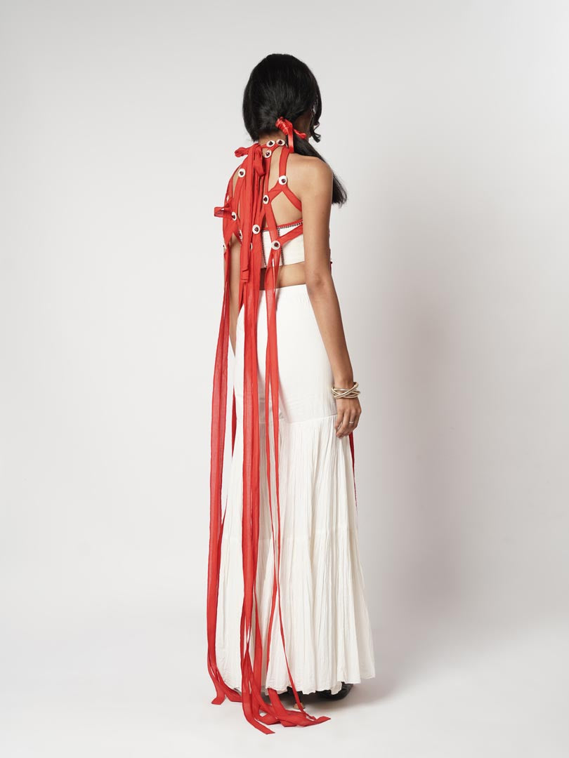 SHELL STRAPY SHARARA SET