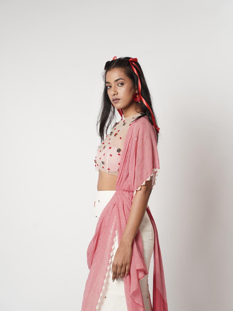 GAMCHA CRYSTAL DRAPE SAREE