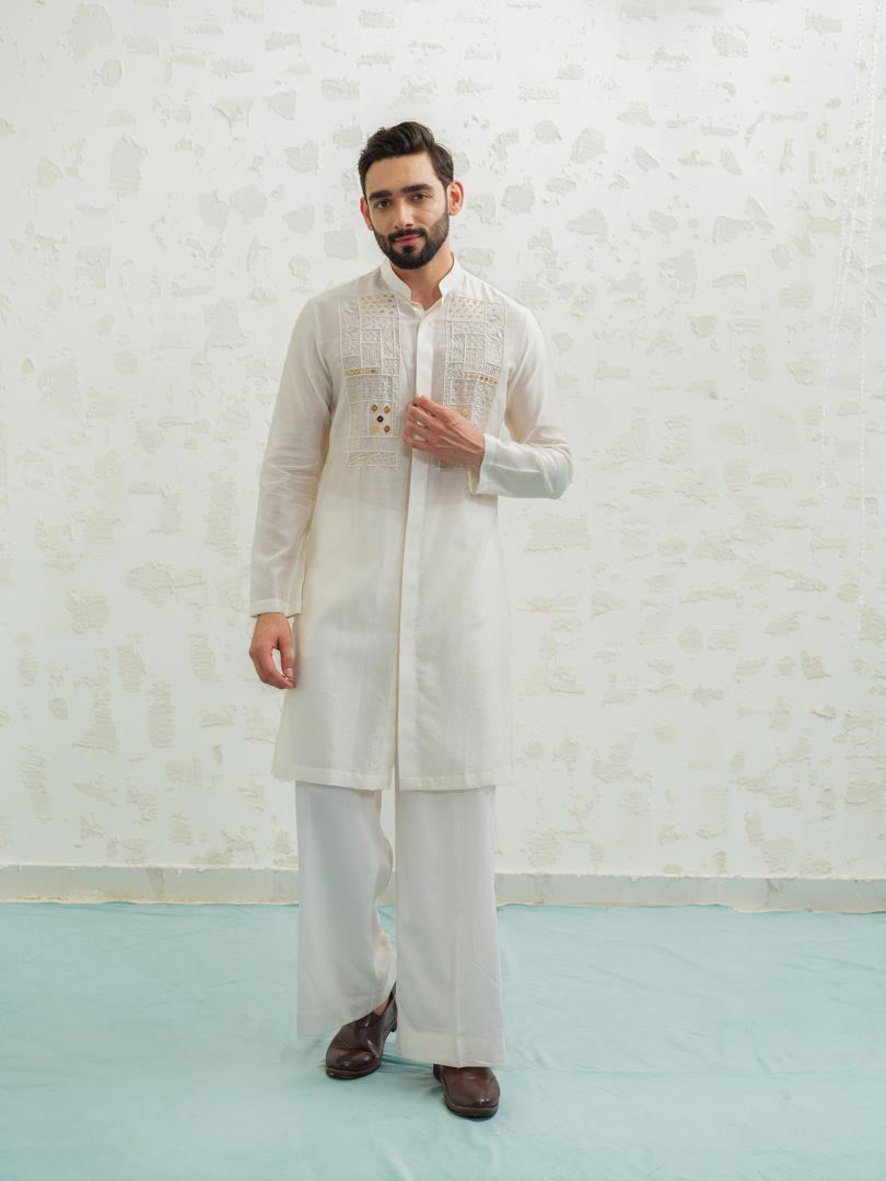 Ivory Lippan Kurta set
